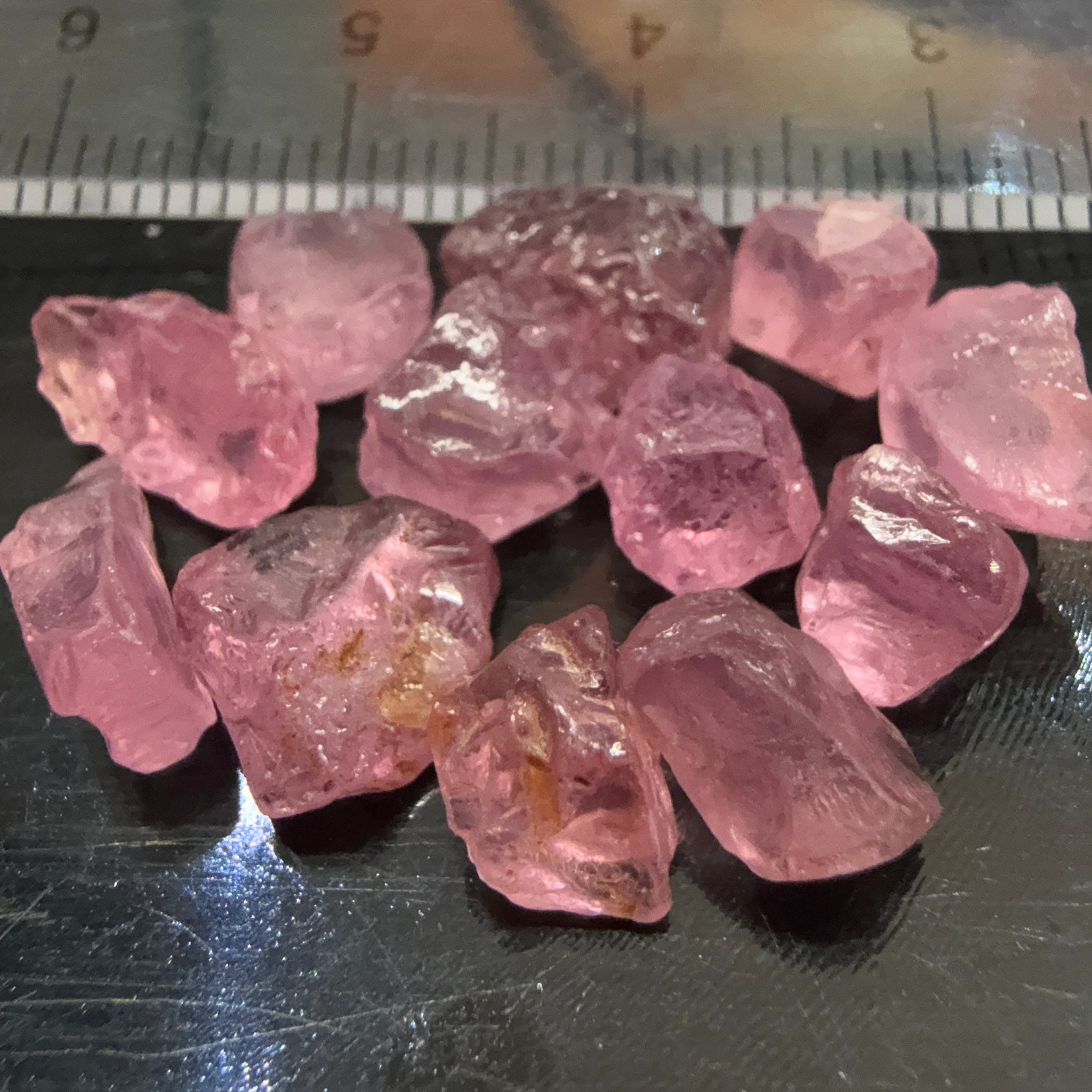 Mozambique Spinel Lot, Baby Pink colour, 26.47ct, Untreated Unheated. All have some inclusions and cracks, but if you want to have a play with them going cheap