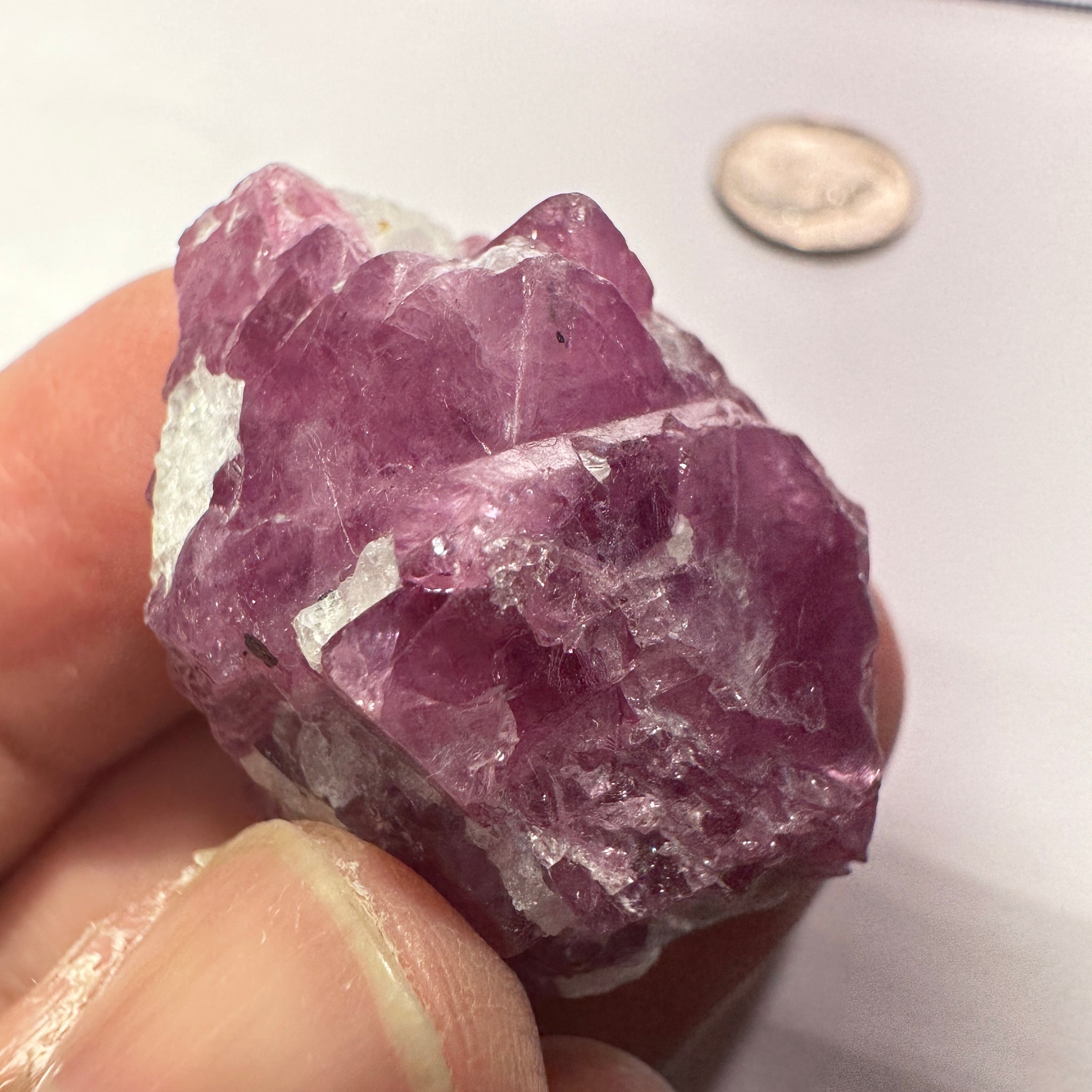 Spinel Crystal on matrix, 133.60ct / 26.72gm, Mahenge, Tanzania, Untreated Unheated. 3.2 x 2.4 x 2.0cm