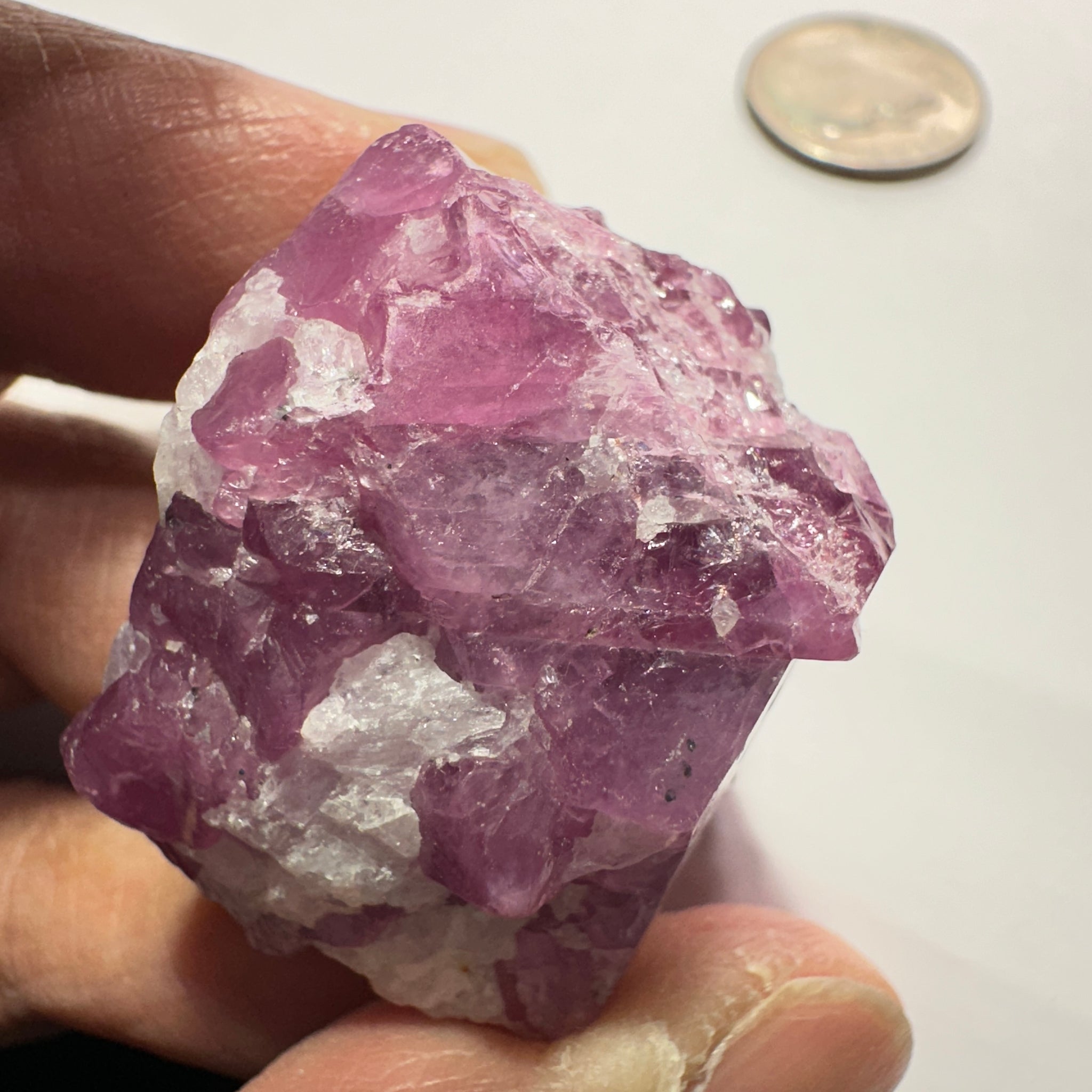 Spinel Crystal on matrix, 133.60ct / 26.72gm, Mahenge, Tanzania, Untreated Unheated. 3.2 x 2.4 x 2.0cm