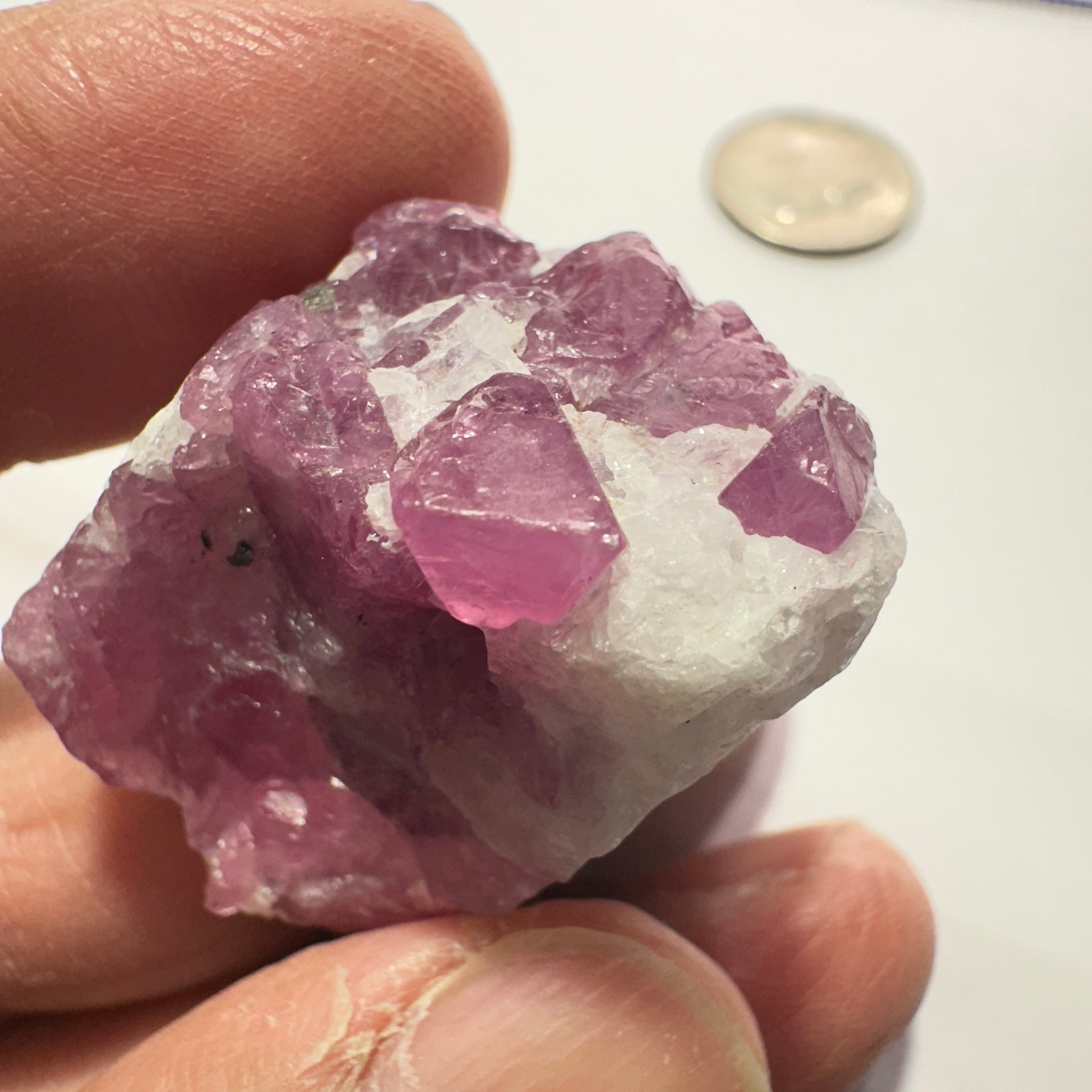 Spinel Crystal on matrix, 133.60ct / 26.72gm, Mahenge, Tanzania, Untreated Unheated. 3.2 x 2.4 x 2.0cm
