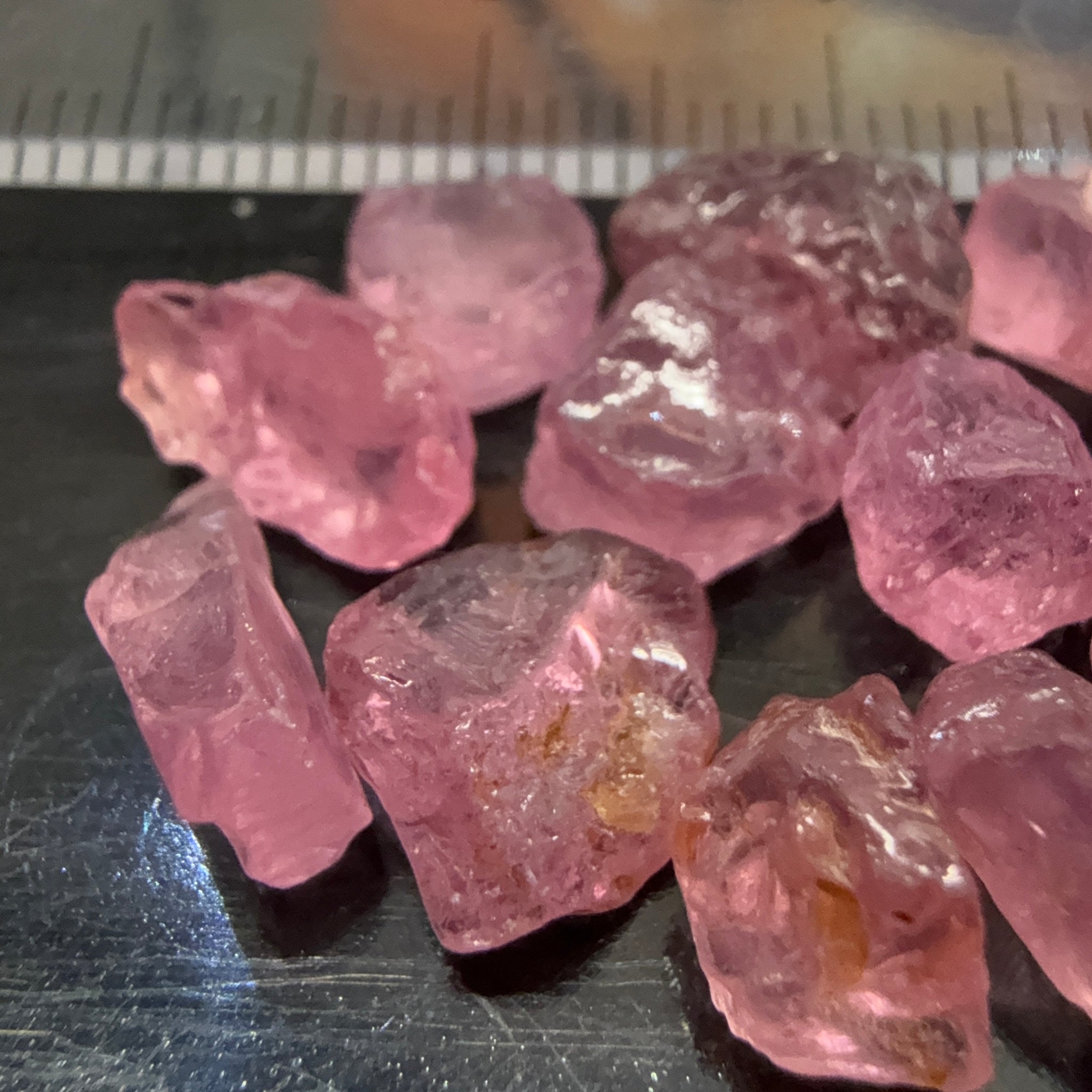 Mozambique Spinel Lot, Baby Pink colour, 26.47ct, Untreated Unheated. All have some inclusions and cracks, but if you want to have a play with them going cheap