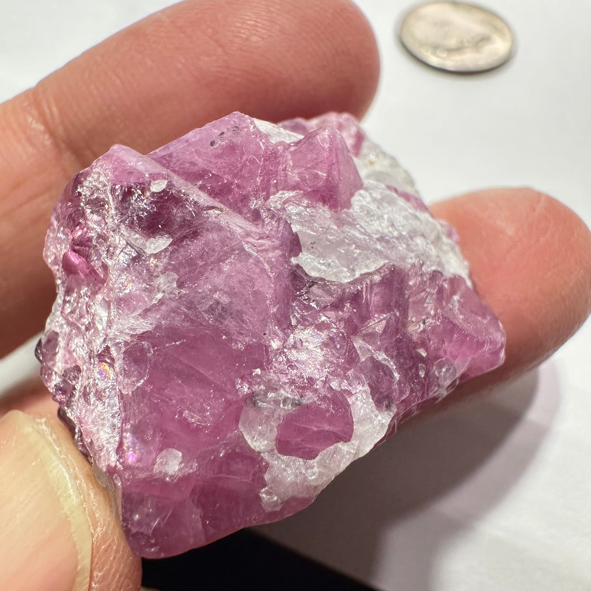 Spinel Crystal on matrix, 133.60ct / 26.72gm, Mahenge, Tanzania, Untreated Unheated. 3.2 x 2.4 x 2.0cm