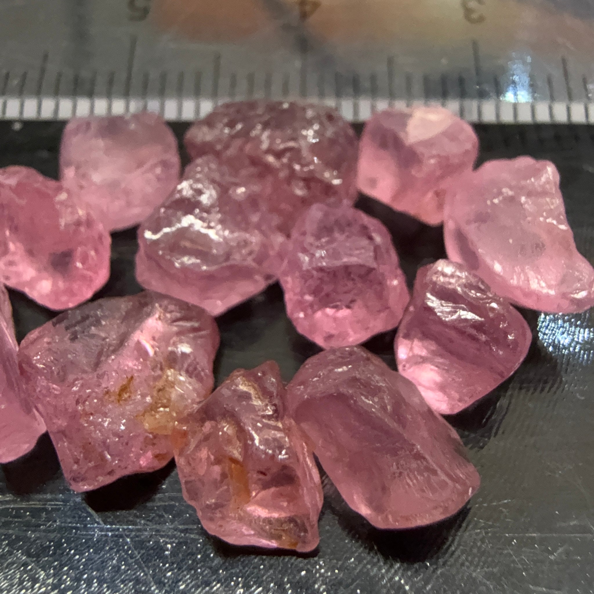 Mozambique Spinel Lot, Baby Pink colour, 26.47ct, Untreated Unheated. All have some inclusions and cracks, but if you want to have a play with them going cheap