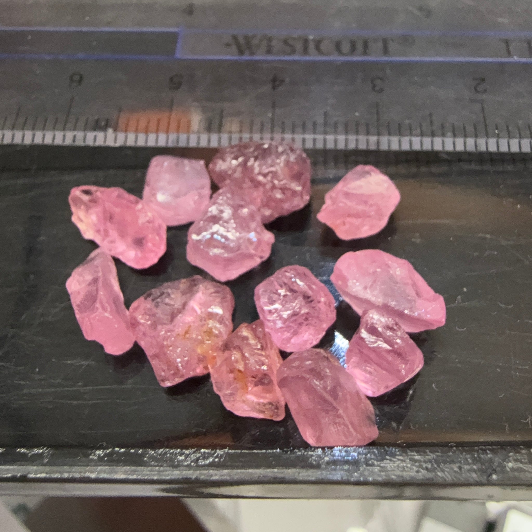 Mozambique Spinel Lot, Baby Pink colour, 26.47ct, Untreated Unheated. All have some inclusions and cracks, but if you want to have a play with them going cheap