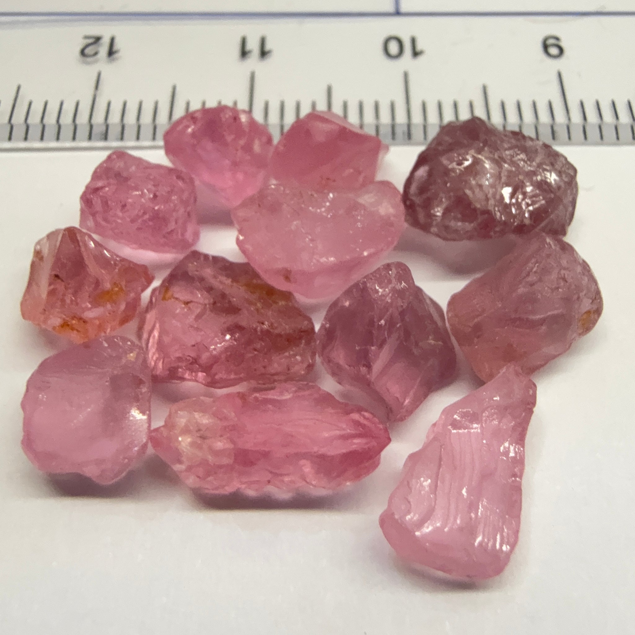 Mozambique Spinel Lot, Baby Pink colour, 26.47ct, Untreated Unheated. All have some inclusions and cracks, but if you want to have a play with them going cheap