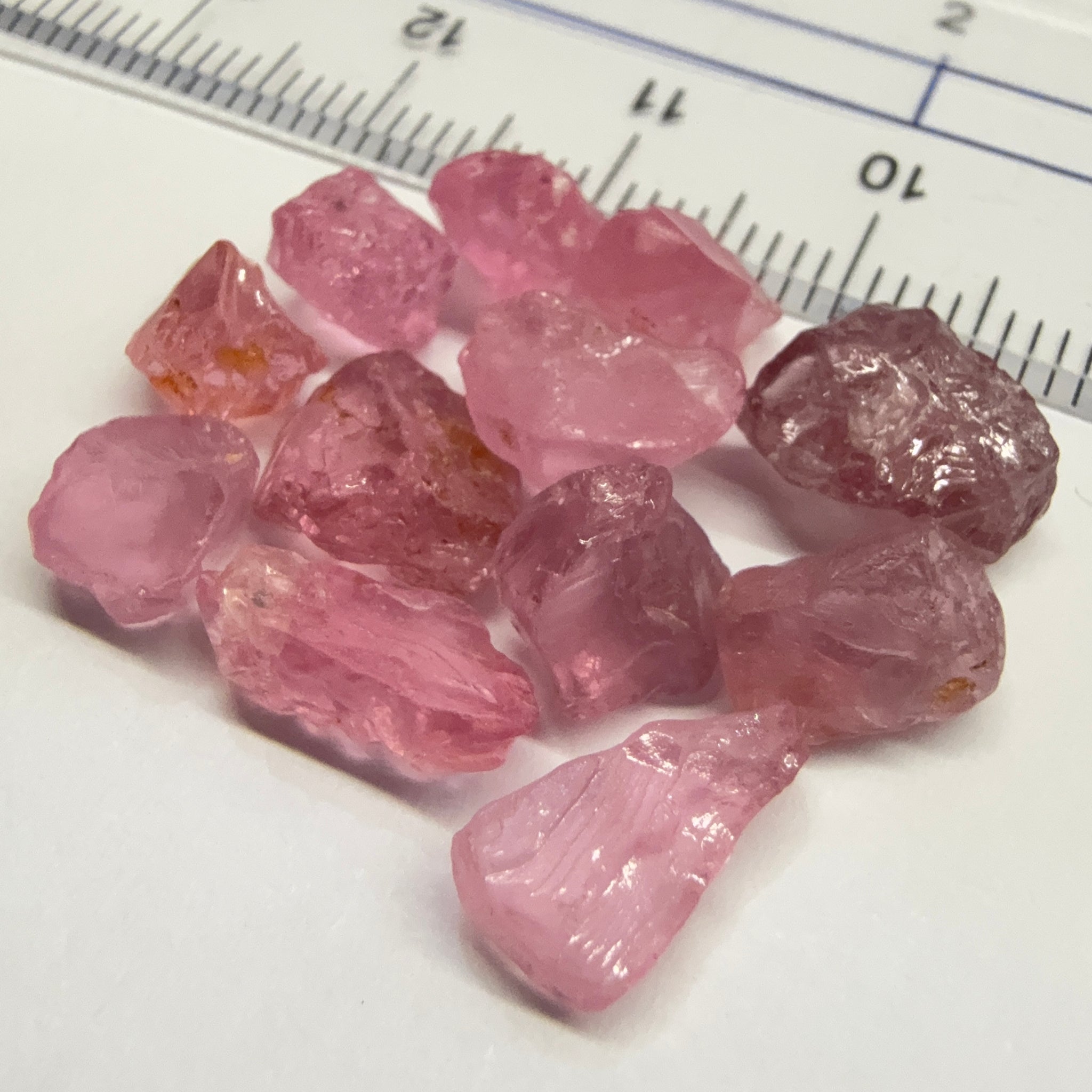 Mozambique Spinel Lot, Baby Pink colour, 26.47ct, Untreated Unheated. All have some inclusions and cracks, but if you want to have a play with them going cheap
