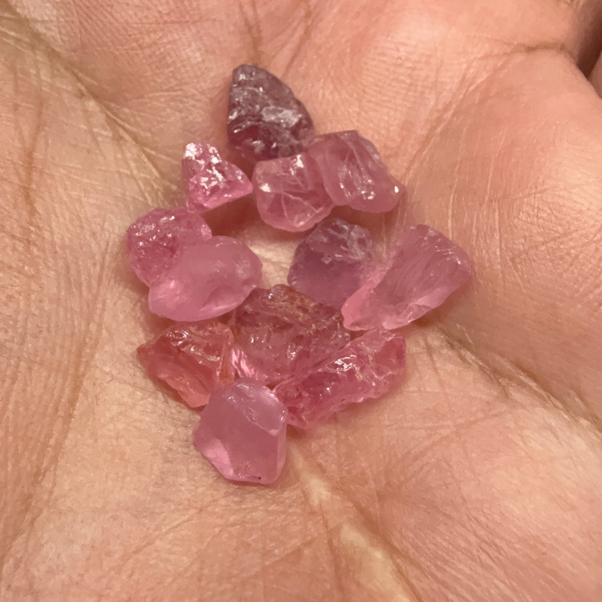 Mozambique Spinel Lot, Baby Pink colour, 26.47ct, Untreated Unheated. All have some inclusions and cracks, but if you want to have a play with them going cheap