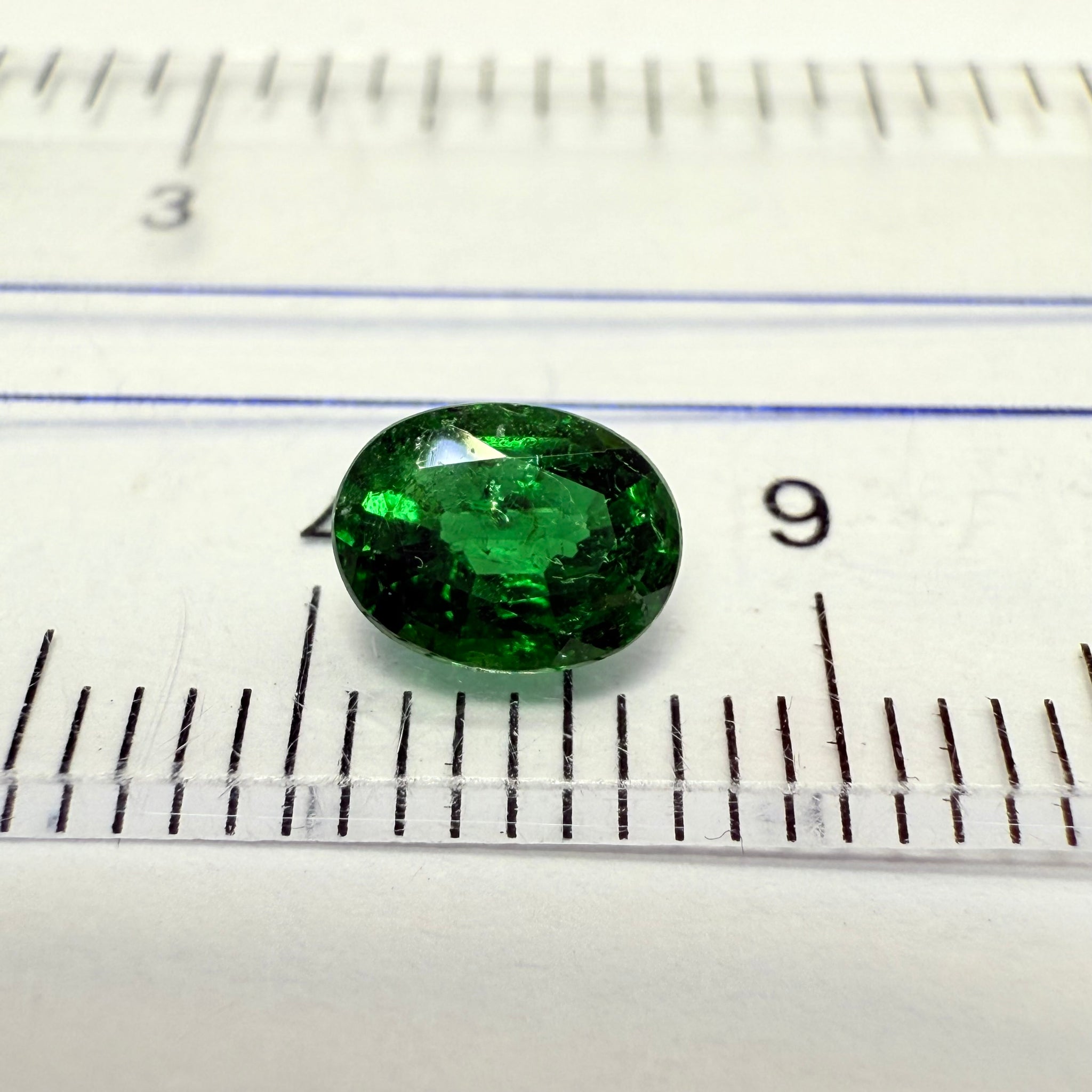 Chrome Tourmaline, 0.61ct, Landanai, Tanzania, Untreated Unheated, native cut, heavily included, priced accordingly