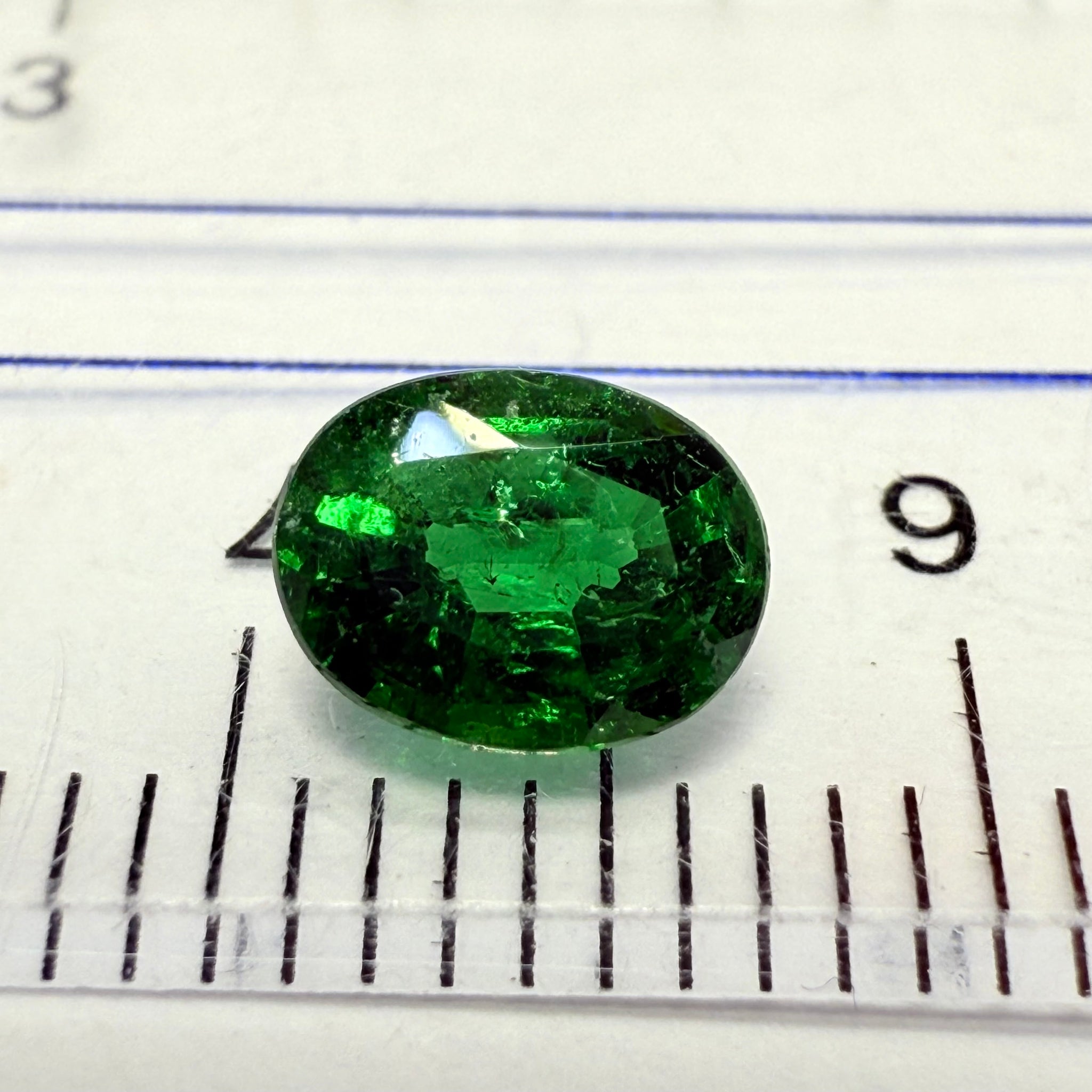 Chrome Tourmaline, 0.61ct, Landanai, Tanzania, Untreated Unheated, native cut, heavily included, priced accordingly