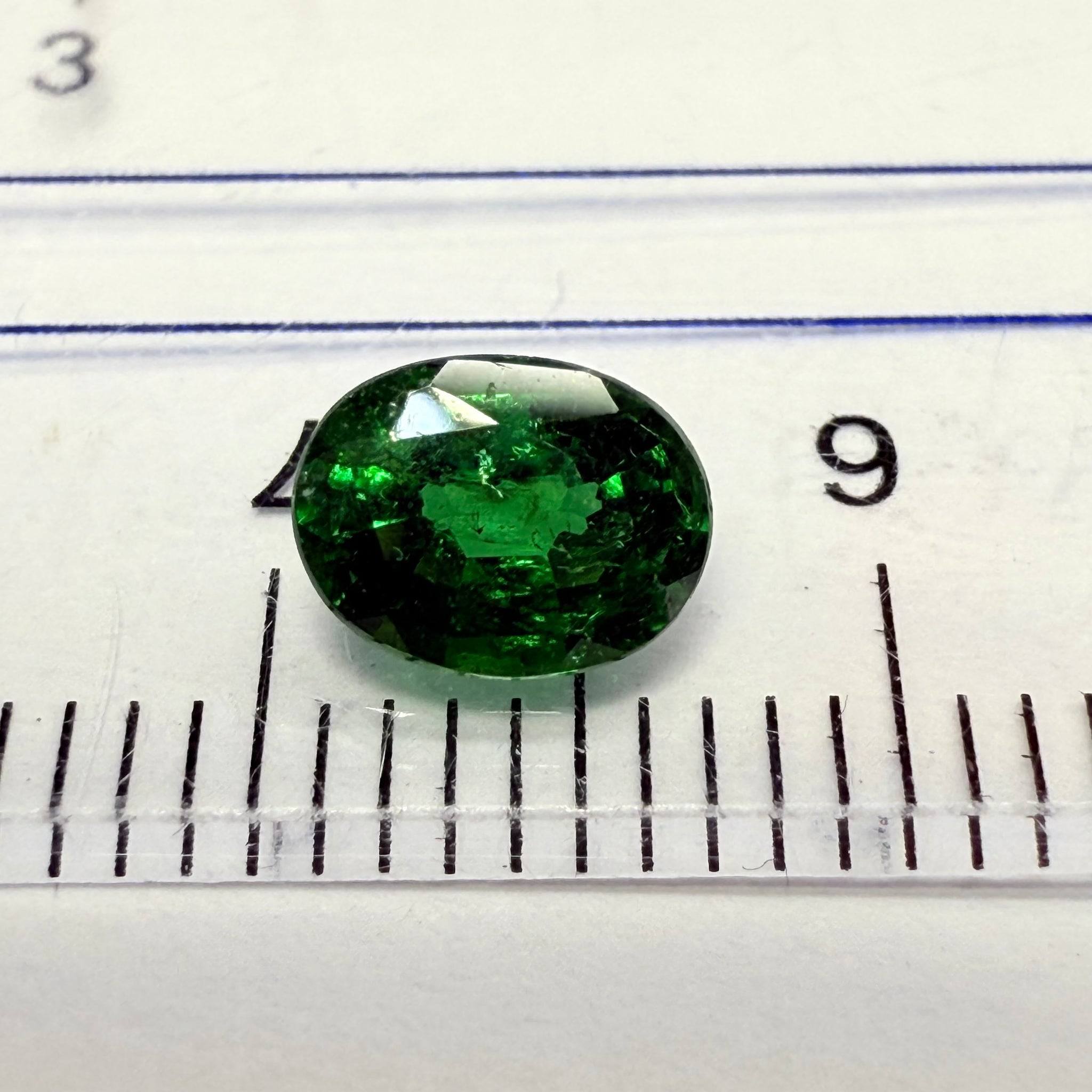 Chrome Tourmaline, 0.61ct, Landanai, Tanzania, Untreated Unheated, native cut, heavily included, priced accordingly