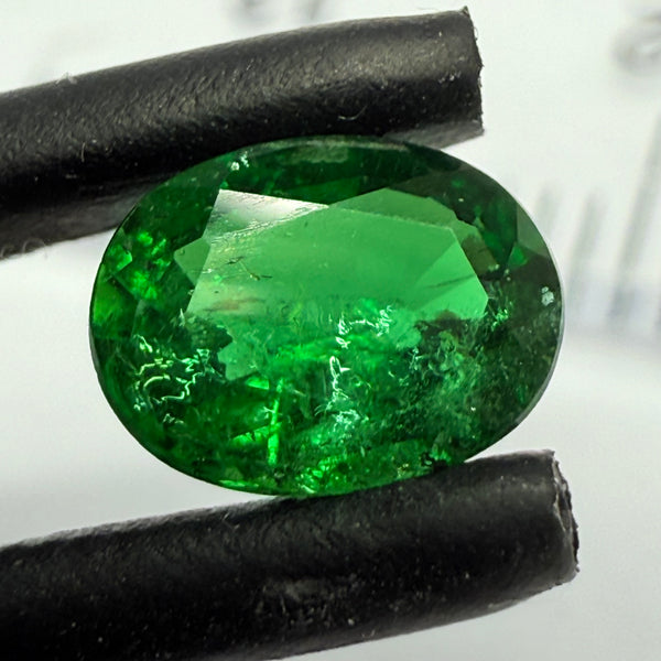 Chrome Tourmaline, 0.61ct, Landanai, Tanzania, Untreated Unheated, native cut, heavily included, priced accordingly