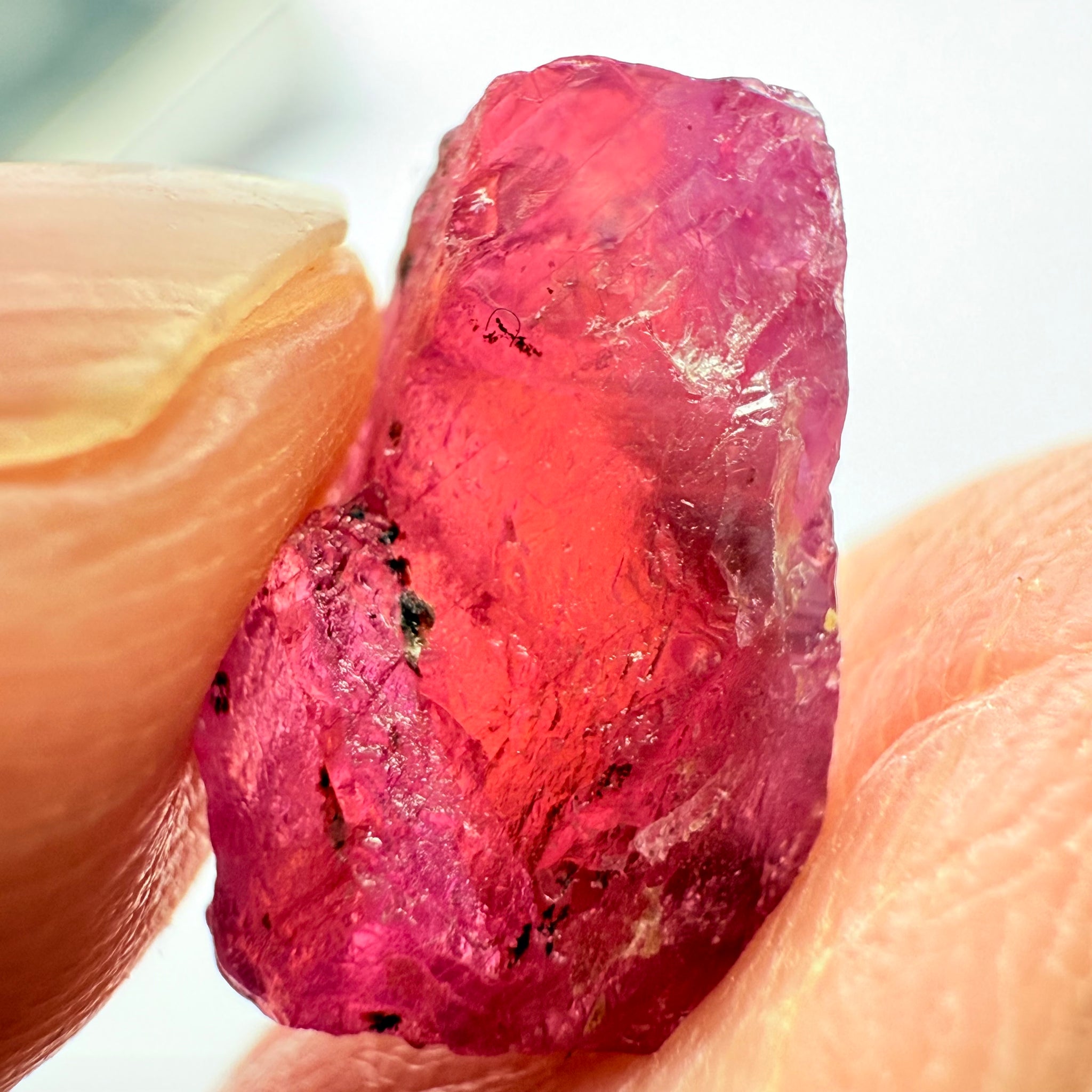 Ruby/Sapphire, 5.02ct, Winza, Tanzania, Untreated Unheated. Silky and slightly included on the outside. See videos (backlit for transparency) and photos