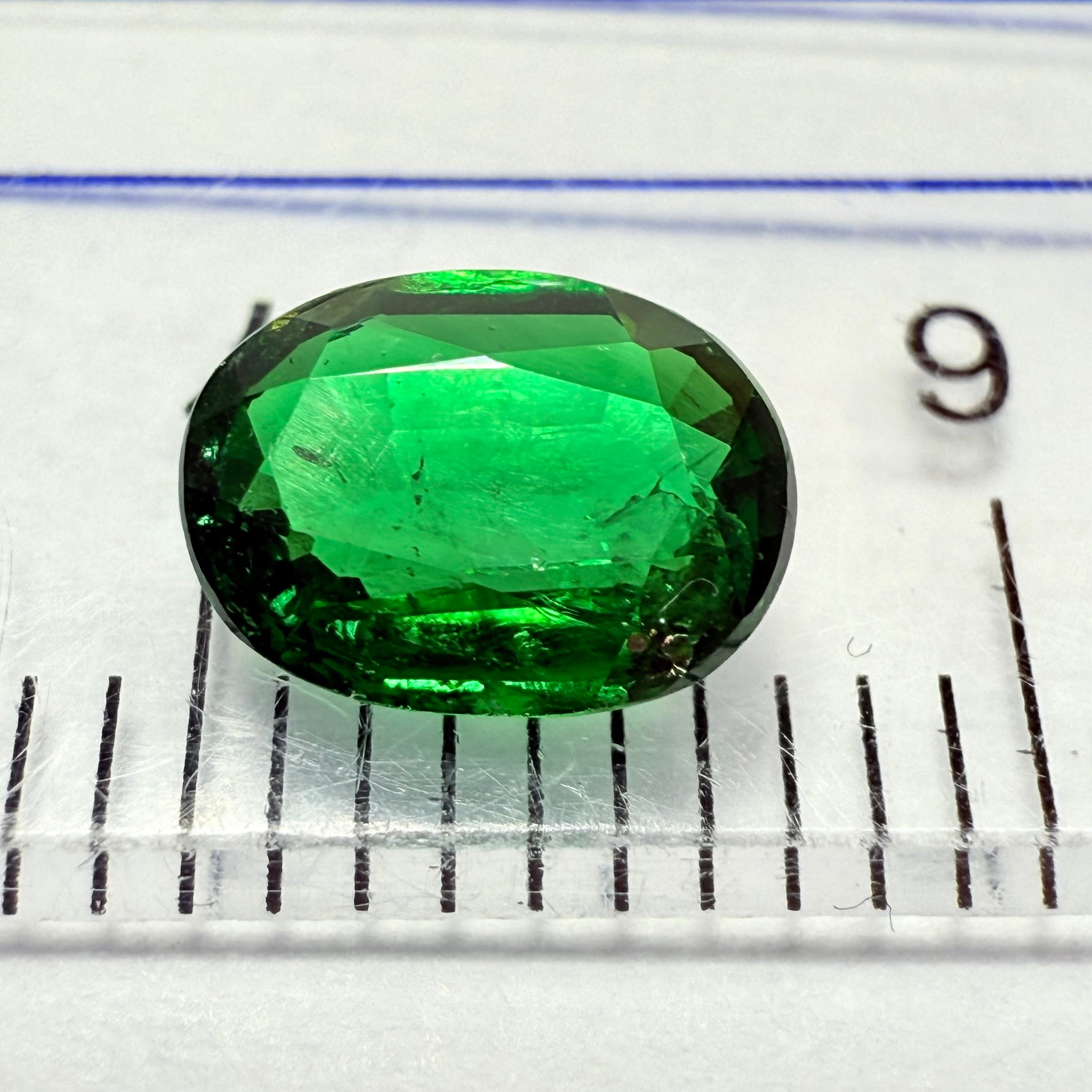 Chrome Tourmaline, 0.69ct, Landanai, Tanzania, Untreated Unheated, native cut, heavily included, priced accordingly