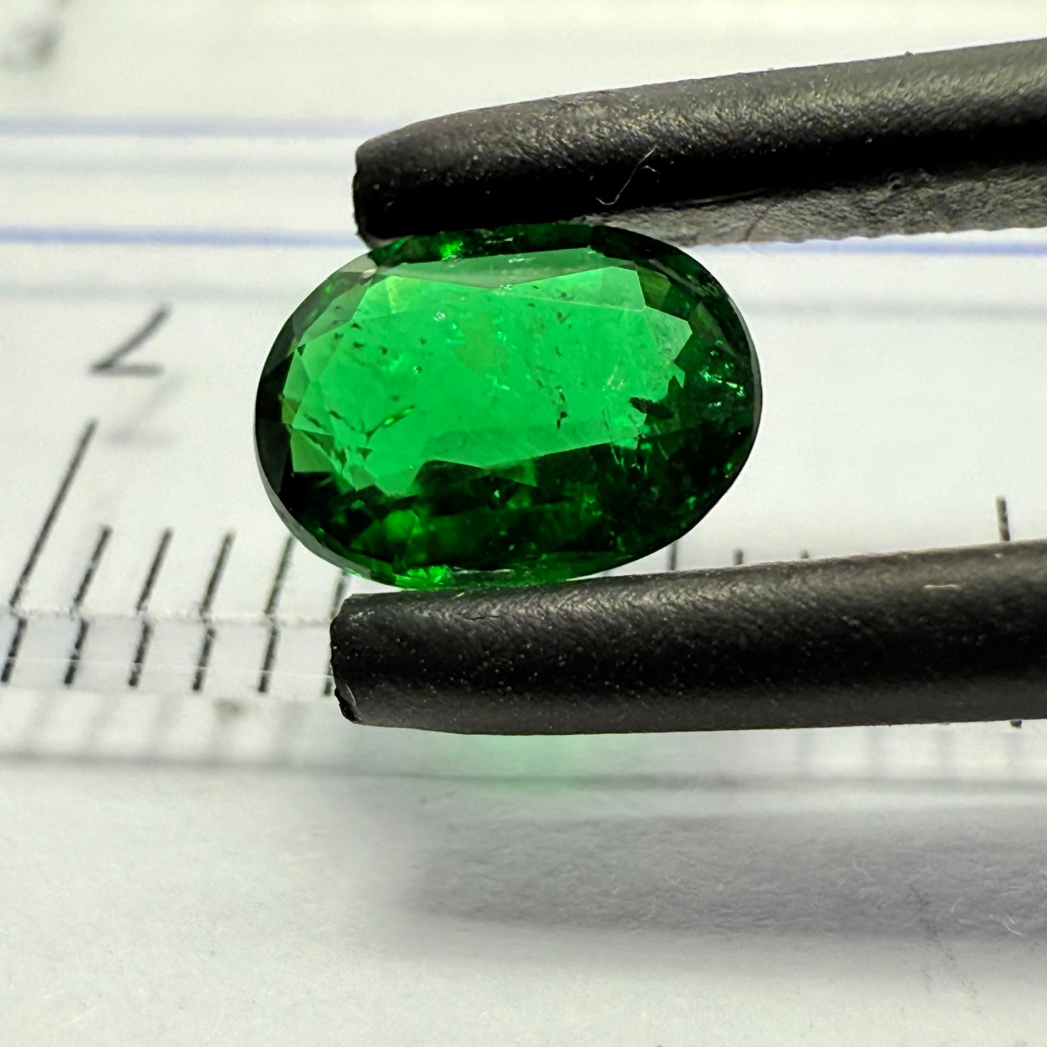 Chrome Tourmaline, 0.69ct, Landanai, Tanzania, Untreated Unheated, native cut, heavily included, priced accordingly