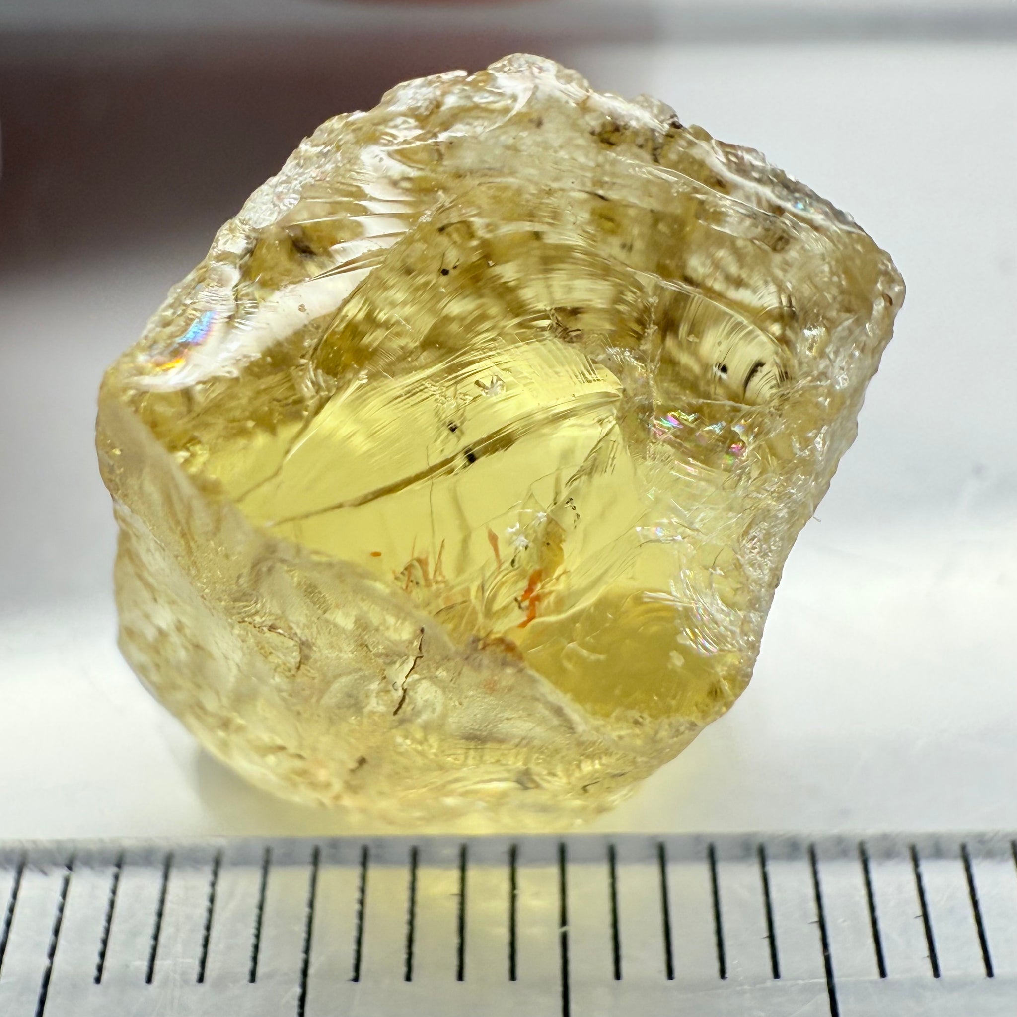 Scapolite, 15.05ct, Dodoma, Tanzania, Untreated Unheated, slight spots inside, I have no idea what that red line is inside! Take a look!