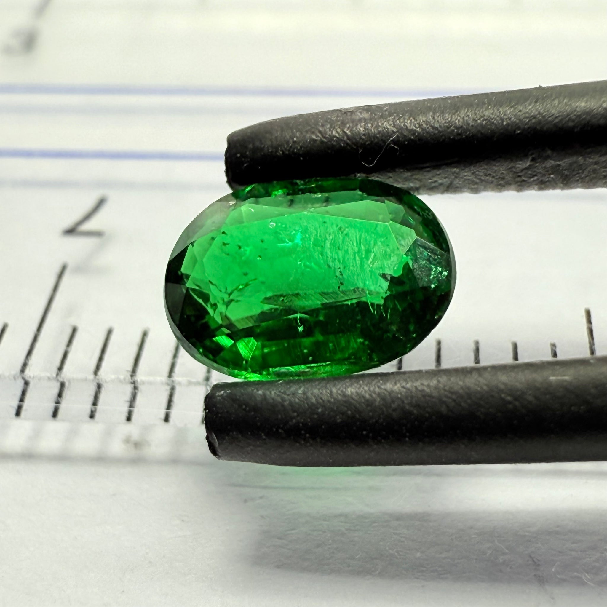 Chrome Tourmaline, 0.69ct, Landanai, Tanzania, Untreated Unheated, native cut, heavily included, priced accordingly