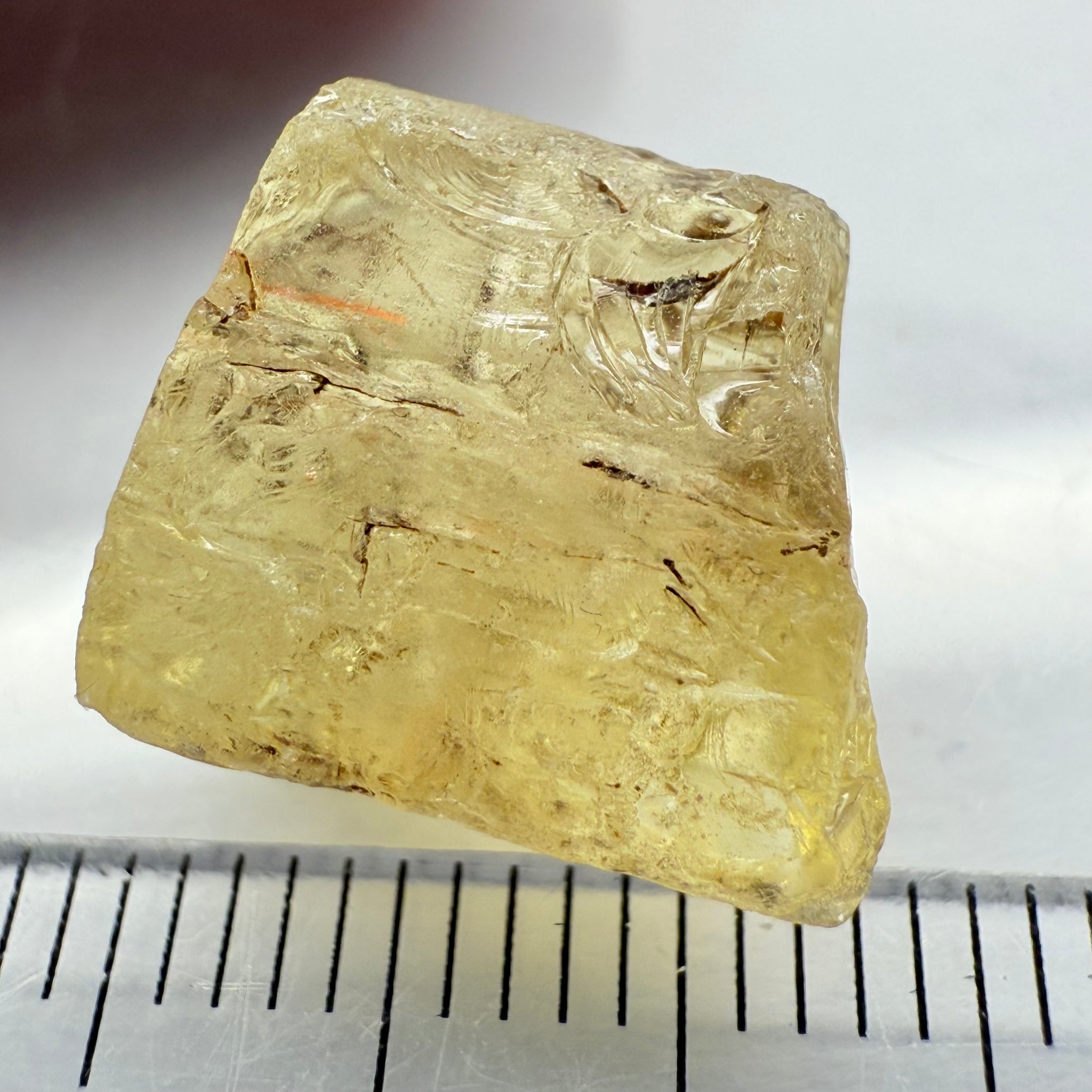 Scapolite, 15.05ct, Dodoma, Tanzania, Untreated Unheated, slight spots inside, I have no idea what that red line is inside! Take a look!