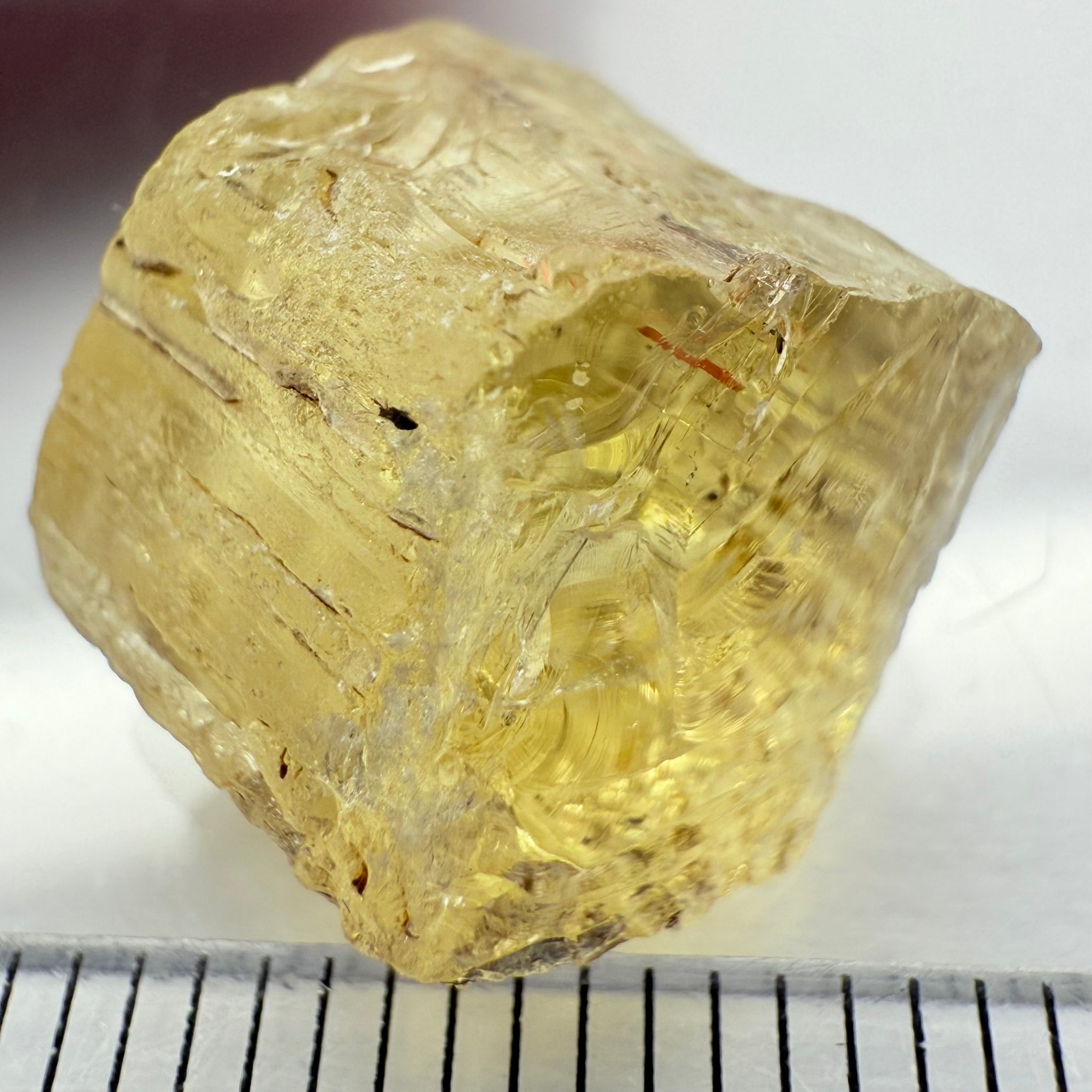 Scapolite, 15.05ct, Dodoma, Tanzania, Untreated Unheated, slight spots inside, I have no idea what that red line is inside! Take a look!