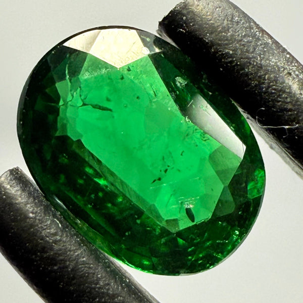 Chrome Tourmaline, 0.69ct, Landanai, Tanzania, Untreated Unheated, native cut, heavily included, priced accordingly