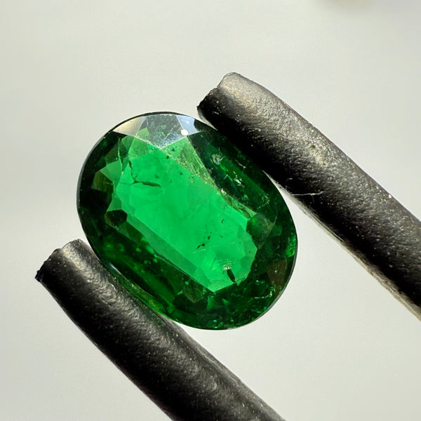 Chrome Tourmaline, 0.69ct, Landanai, Tanzania, Untreated Unheated, native cut, heavily included, priced accordingly