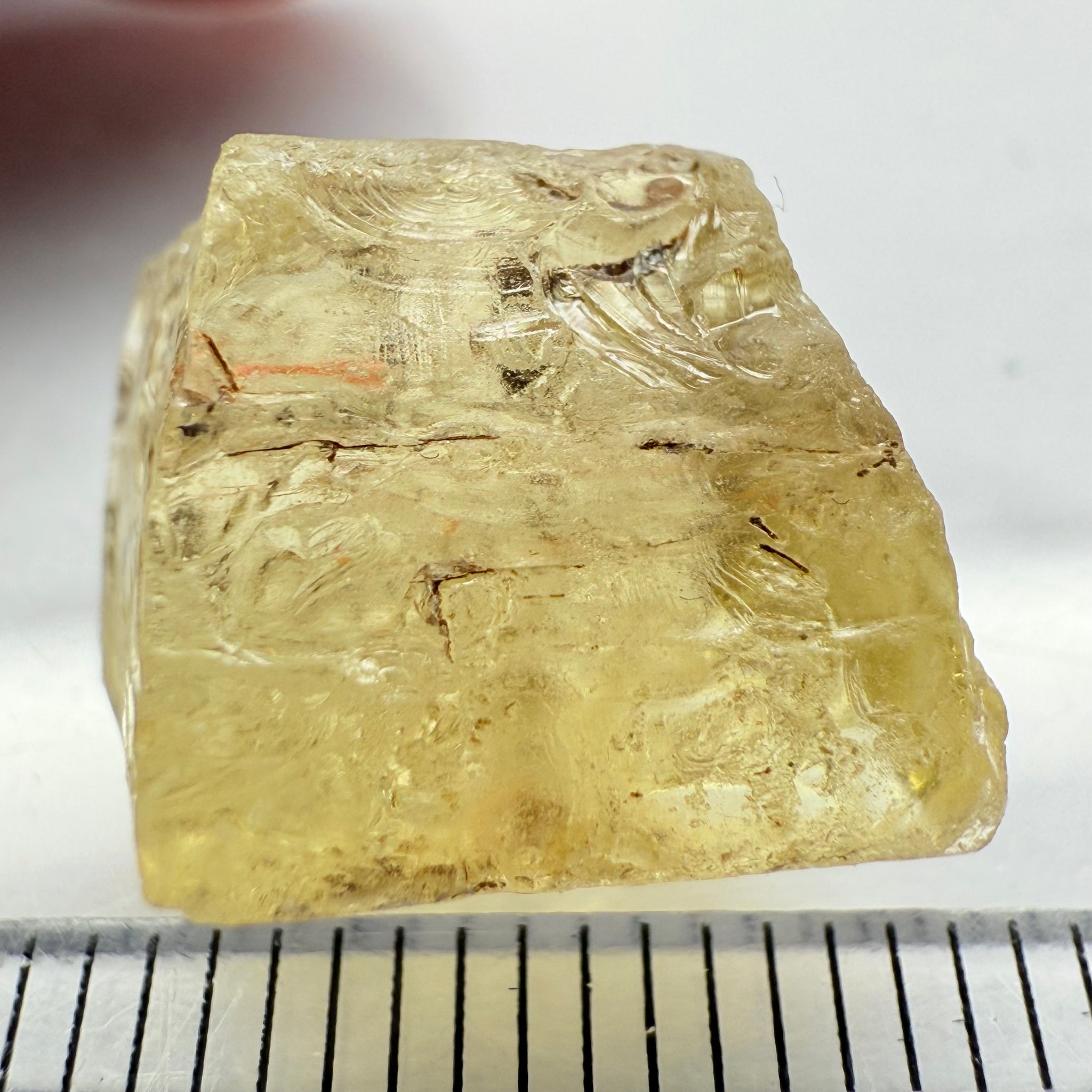 Scapolite, 15.05ct, Dodoma, Tanzania, Untreated Unheated, slight spots inside, I have no idea what that red line is inside! Take a look!