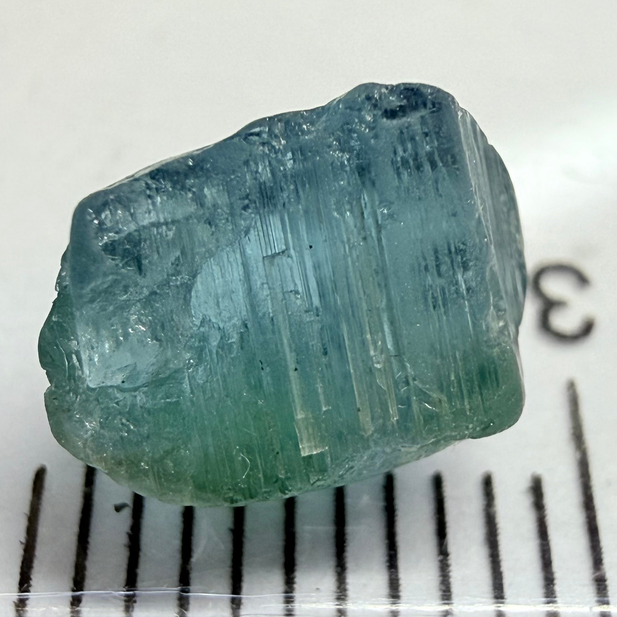 Congo Tourmaline, 2.95ct, Untreated Unheated, si-I, cut with inclusions, see backlit