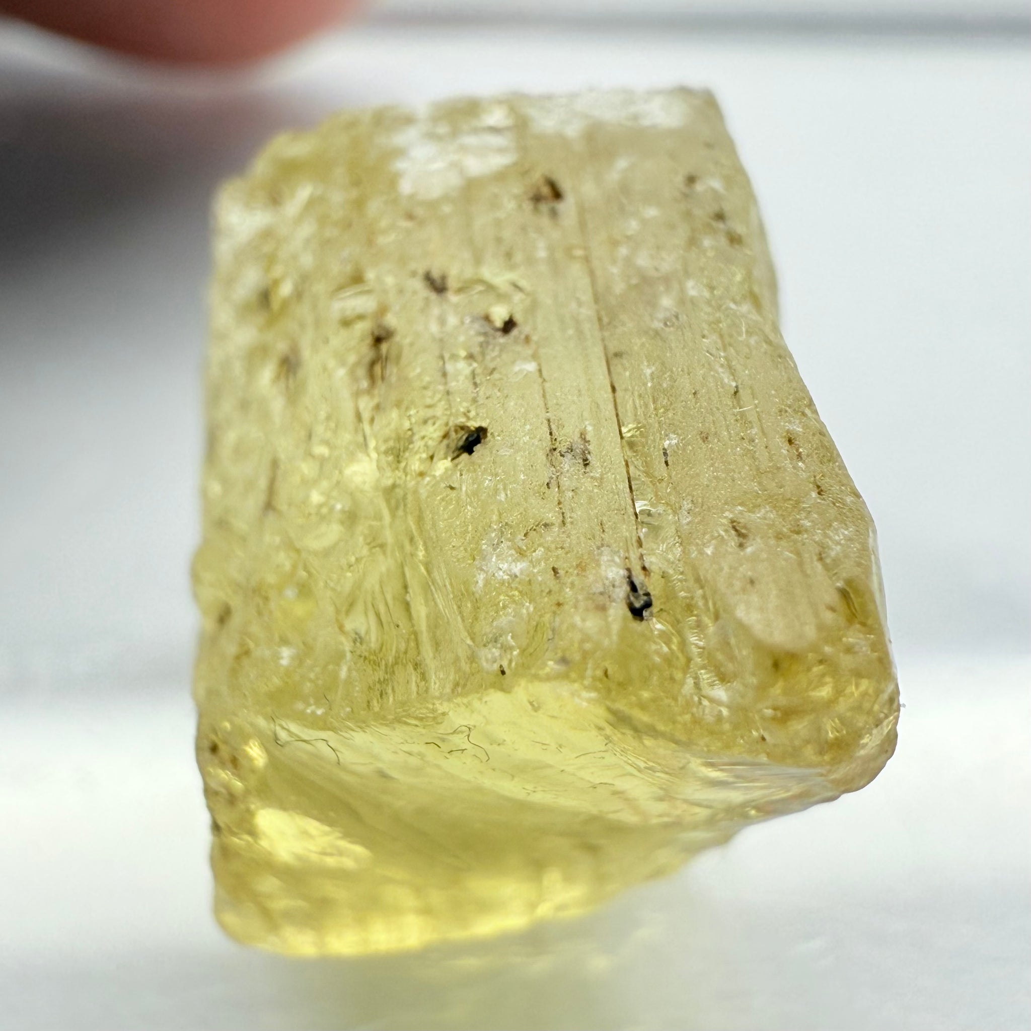 Scapolite, 15.05ct, Dodoma, Tanzania, Untreated Unheated, slight spots inside, I have no idea what that red line is inside! Take a look!