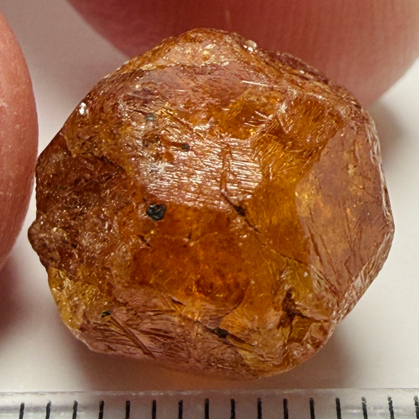 Mandarin Spessartite Crystal, 23.64ct, Loliondo, Tanzania, Untreated Unheated