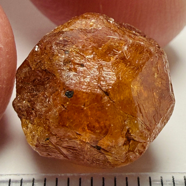 Mandarin Spessartite Crystal, 23.64ct, Loliondo, Tanzania, Untreated Unheated
