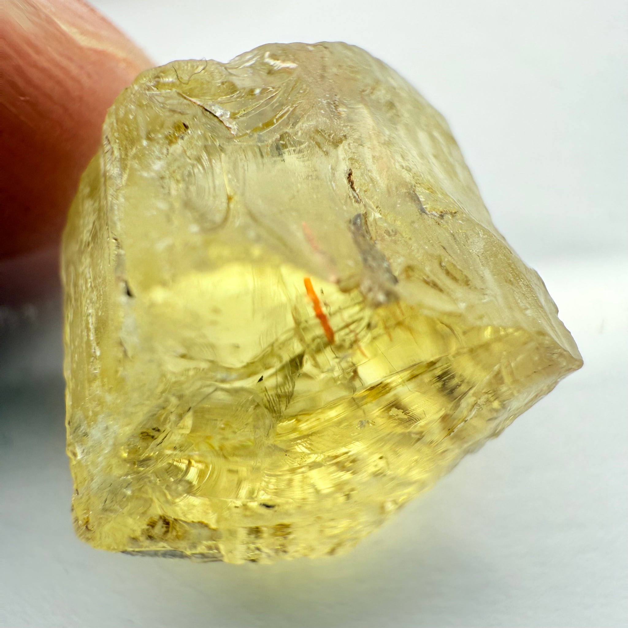 Scapolite, 15.05ct, Dodoma, Tanzania, Untreated Unheated, slight spots inside, I have no idea what that red line is inside! Take a look!