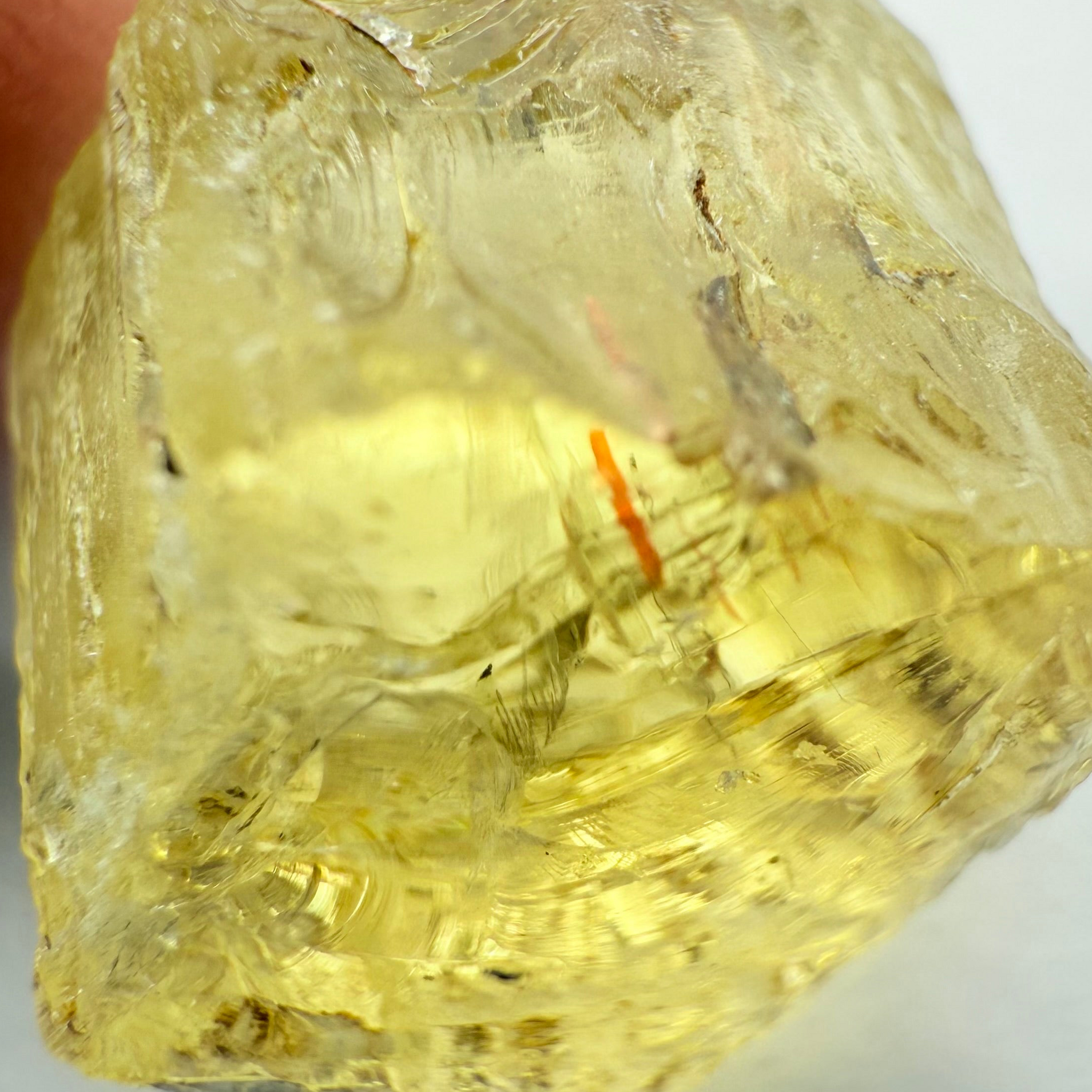 Scapolite, 15.05ct, Dodoma, Tanzania, Untreated Unheated, slight spots inside, I have no idea what that red line is inside! Take a look!