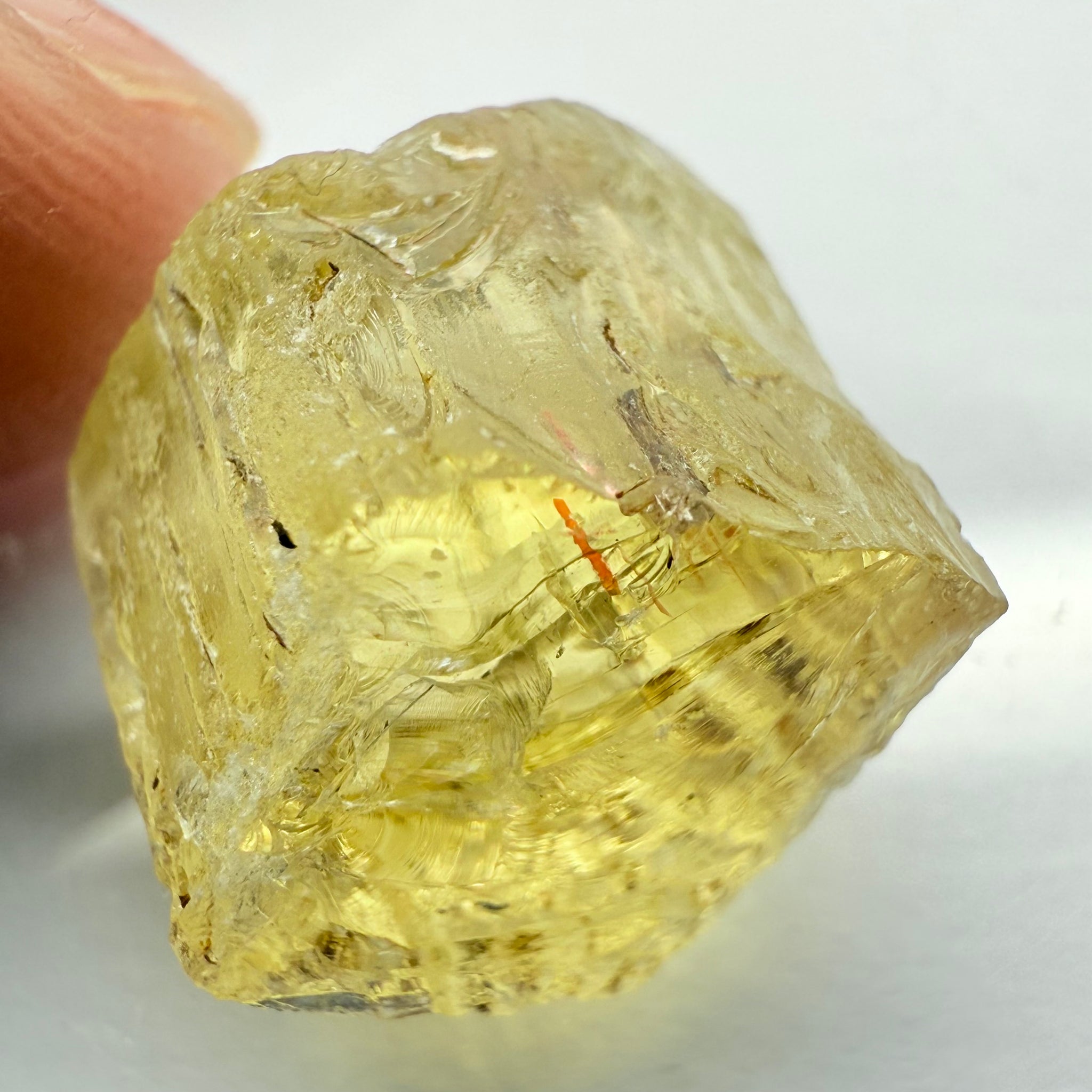 Scapolite, 15.05ct, Dodoma, Tanzania, Untreated Unheated, slight spots inside, I have no idea what that red line is inside! Take a look!