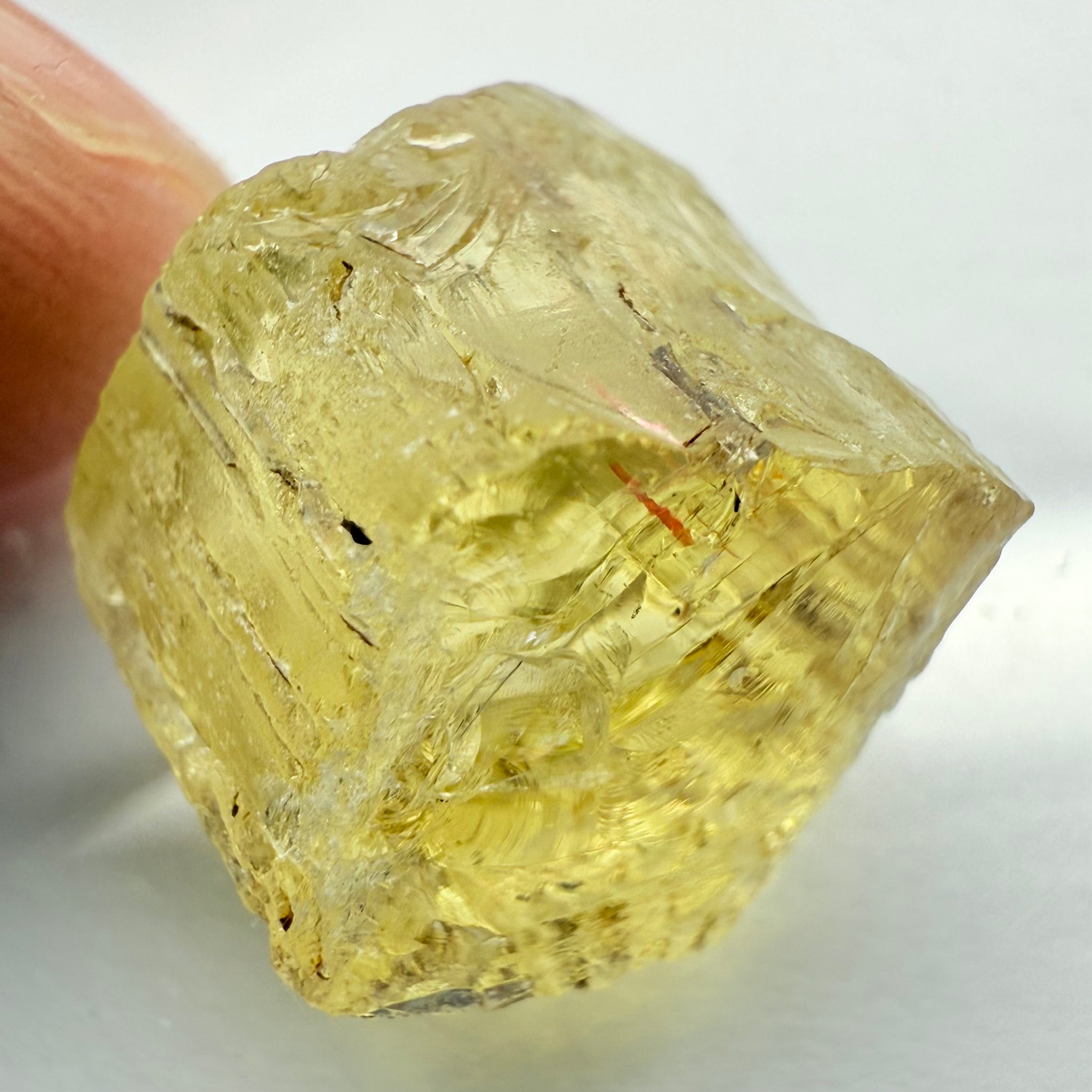 Scapolite, 15.05ct, Dodoma, Tanzania, Untreated Unheated, slight spots inside, I have no idea what that red line is inside! Take a look!