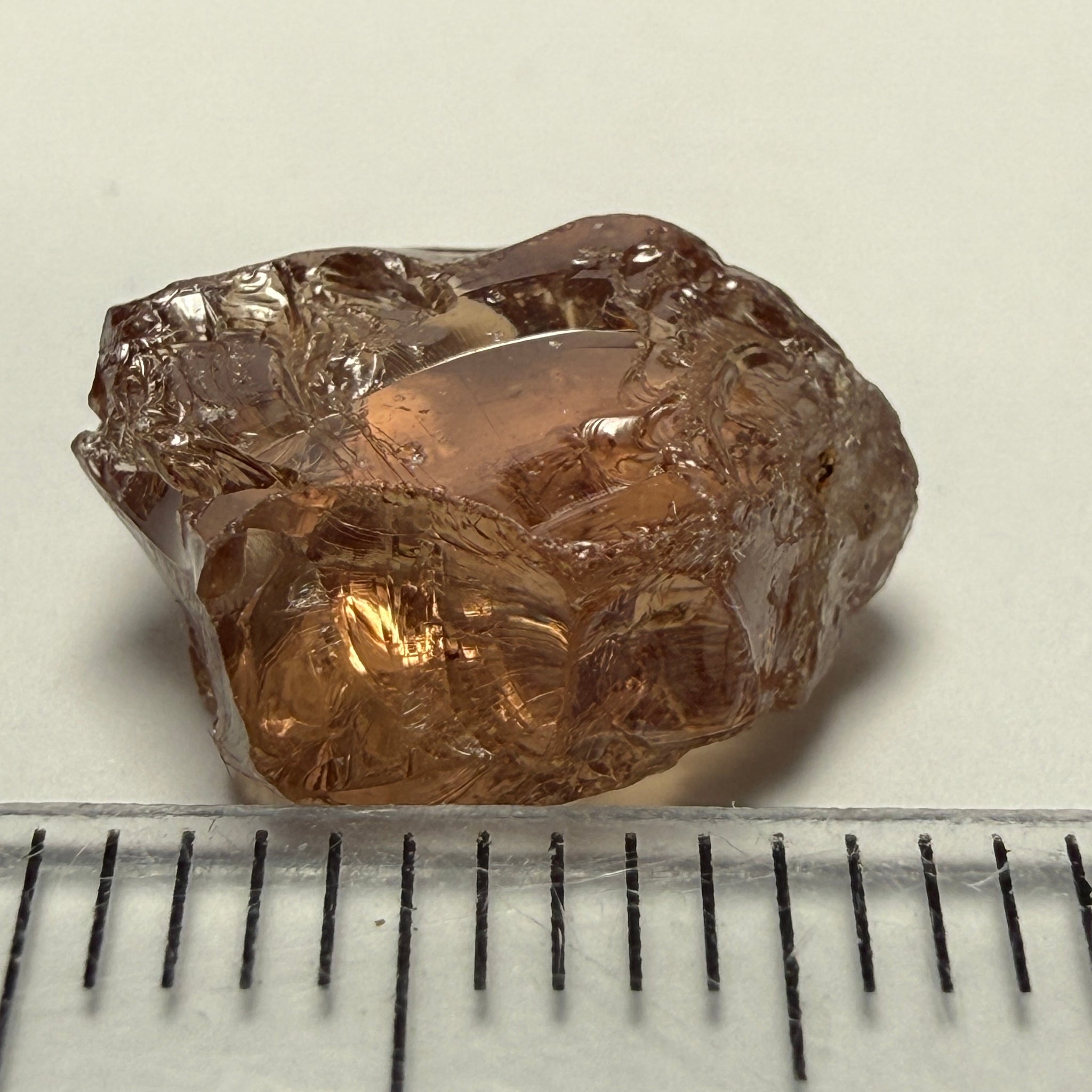 Malaya Garnet, 6.44ct, Tanzania, Untreated Unheated, inclusion on the outside, see marked circle, rest faint needles, shape flattish, see pics