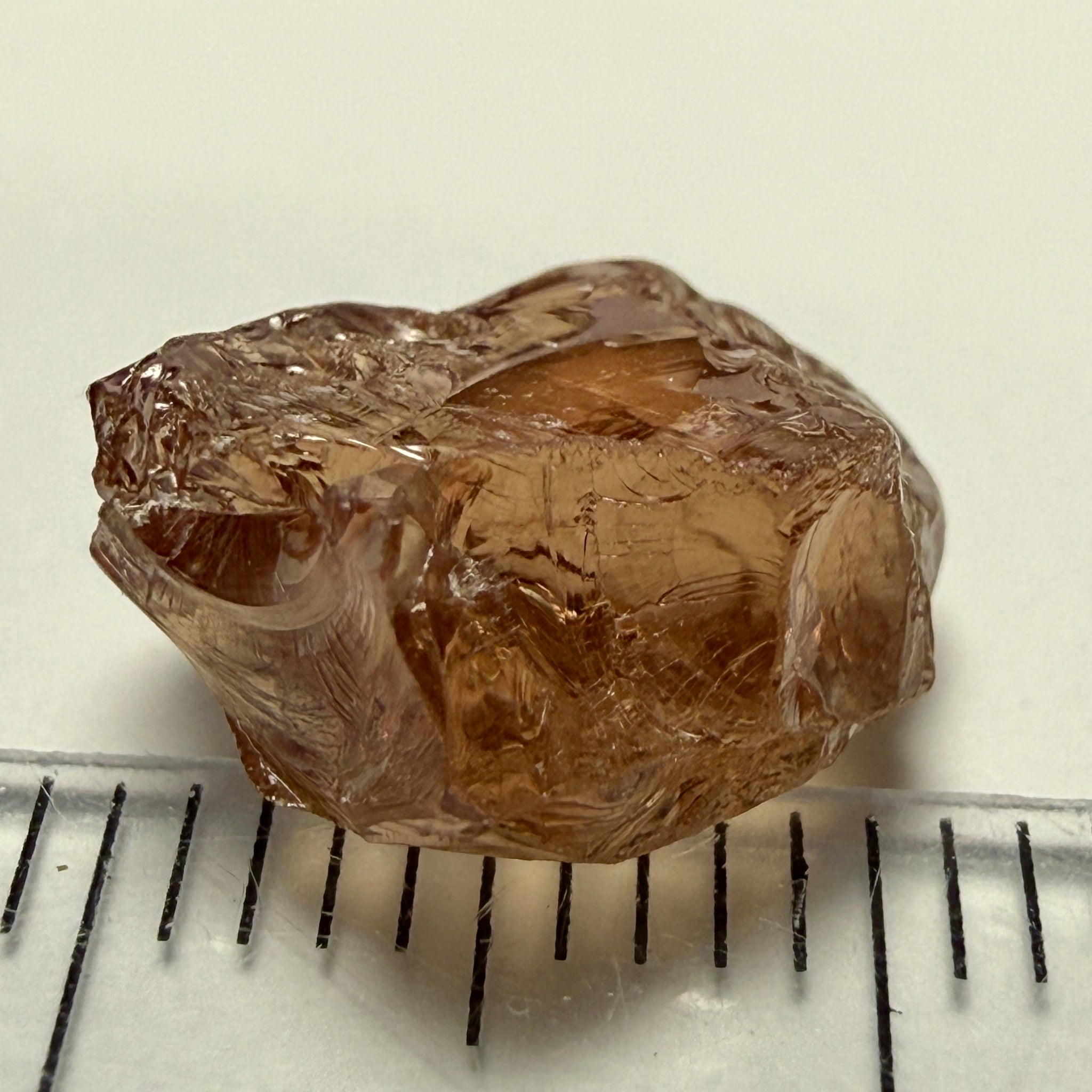 Malaya Garnet, 6.44ct, Tanzania, Untreated Unheated, inclusion on the outside, see marked circle, rest faint needles, shape flattish, see pics