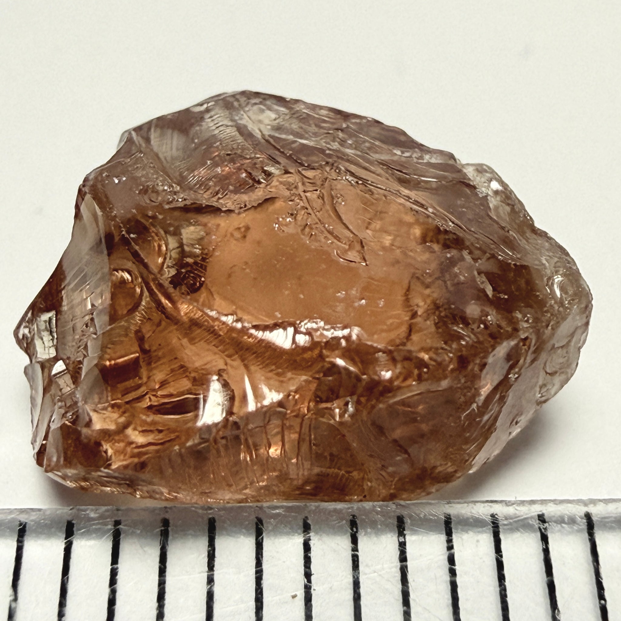 Malaya Garnet, 6.44ct, Tanzania, Untreated Unheated, inclusion on the outside, see marked circle, rest faint needles, shape flattish, see pics