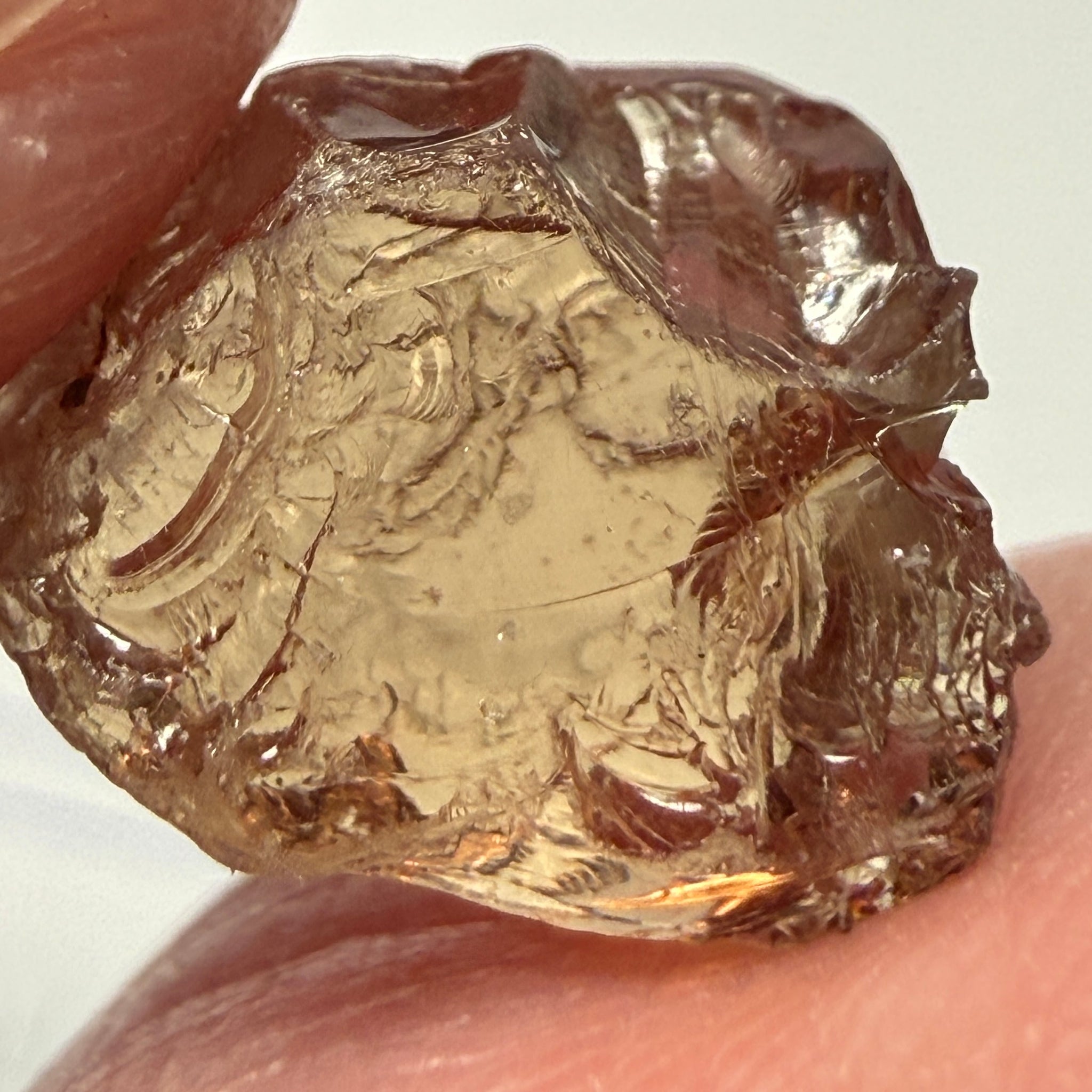 Malaya Garnet, 6.44ct, Tanzania, Untreated Unheated, inclusion on the outside, see marked circle, rest faint needles, shape flattish, see pics