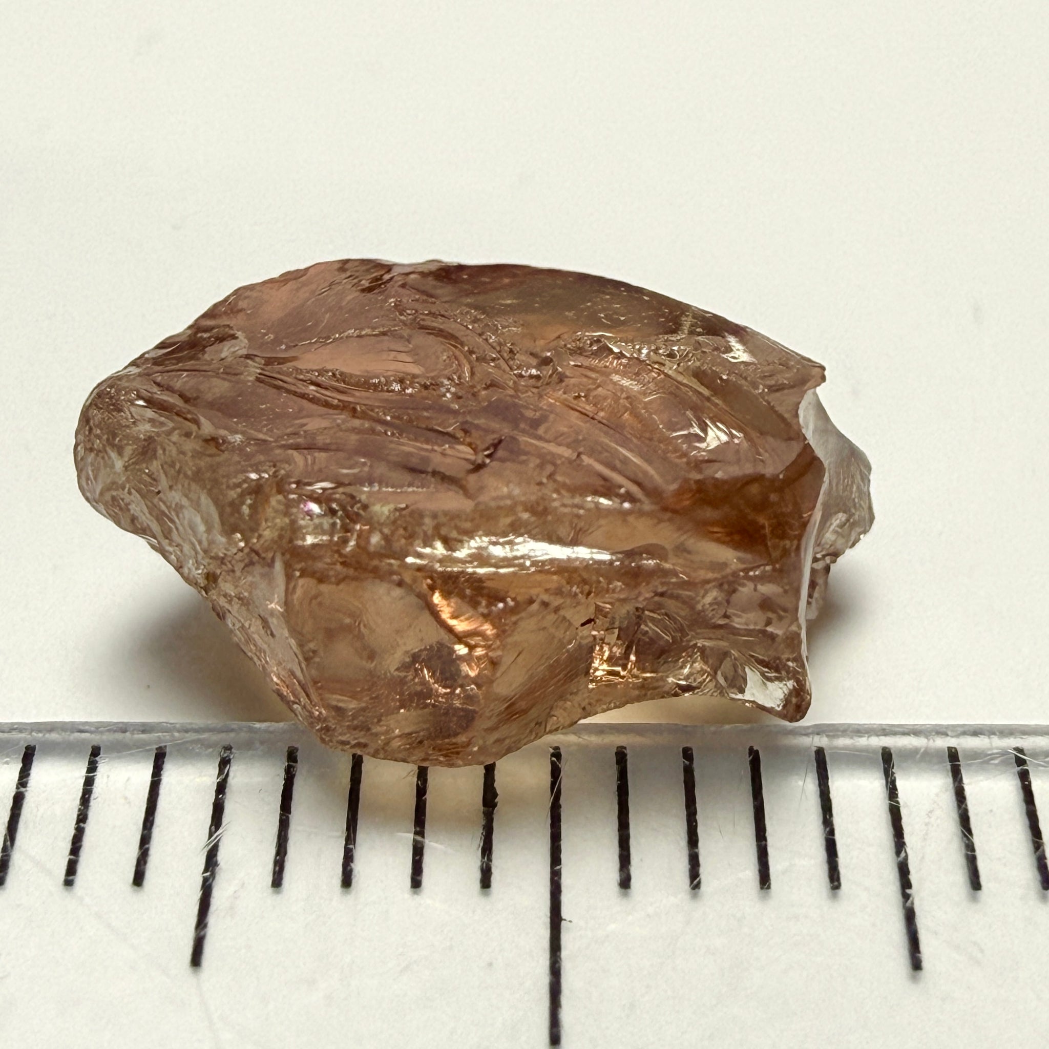 Malaya Garnet, 6.44ct, Tanzania, Untreated Unheated, inclusion on the outside, see marked circle, rest faint needles, shape flattish, see pics