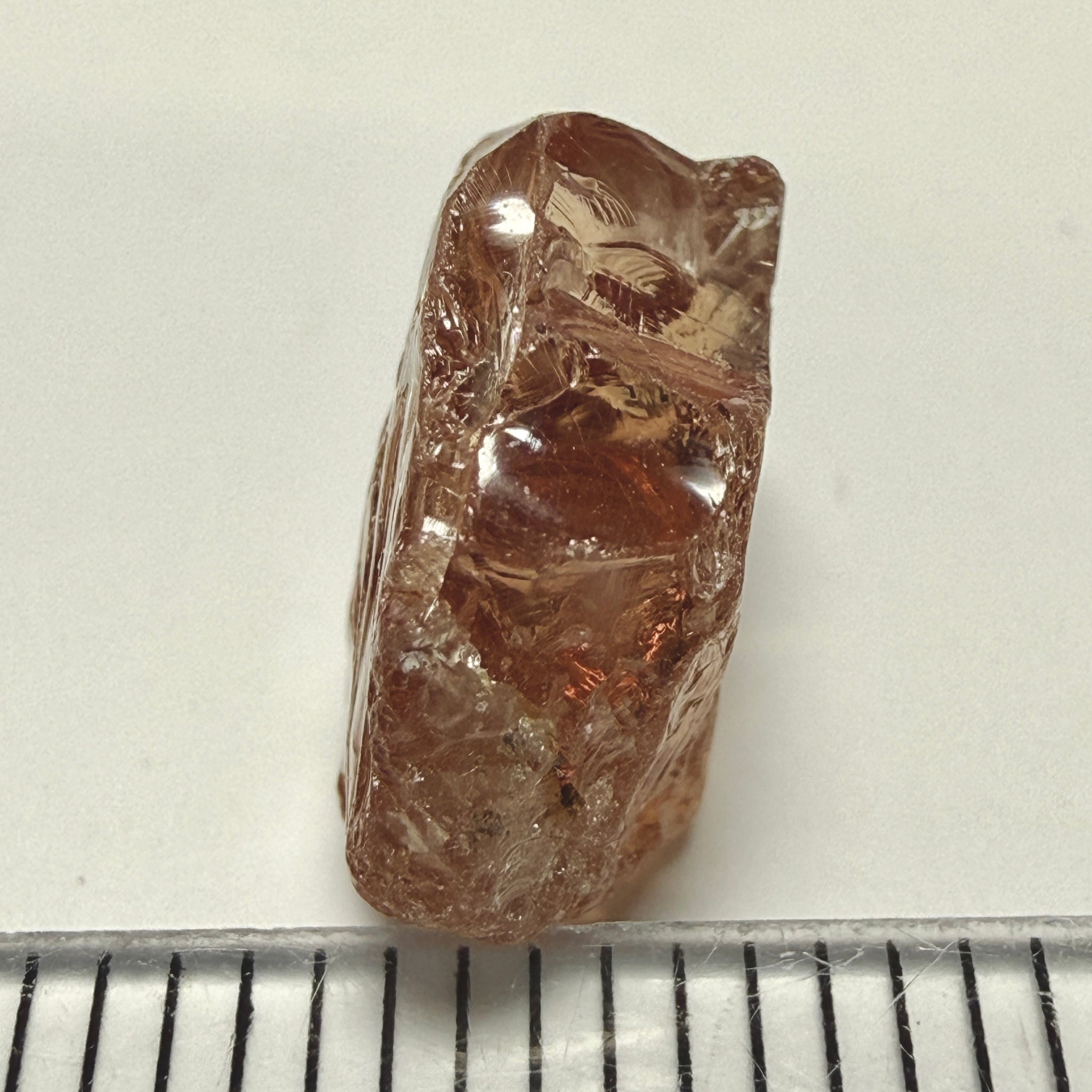 Malaya Garnet, 6.44ct, Tanzania, Untreated Unheated, inclusion on the outside, see marked circle, rest faint needles, shape flattish, see pics