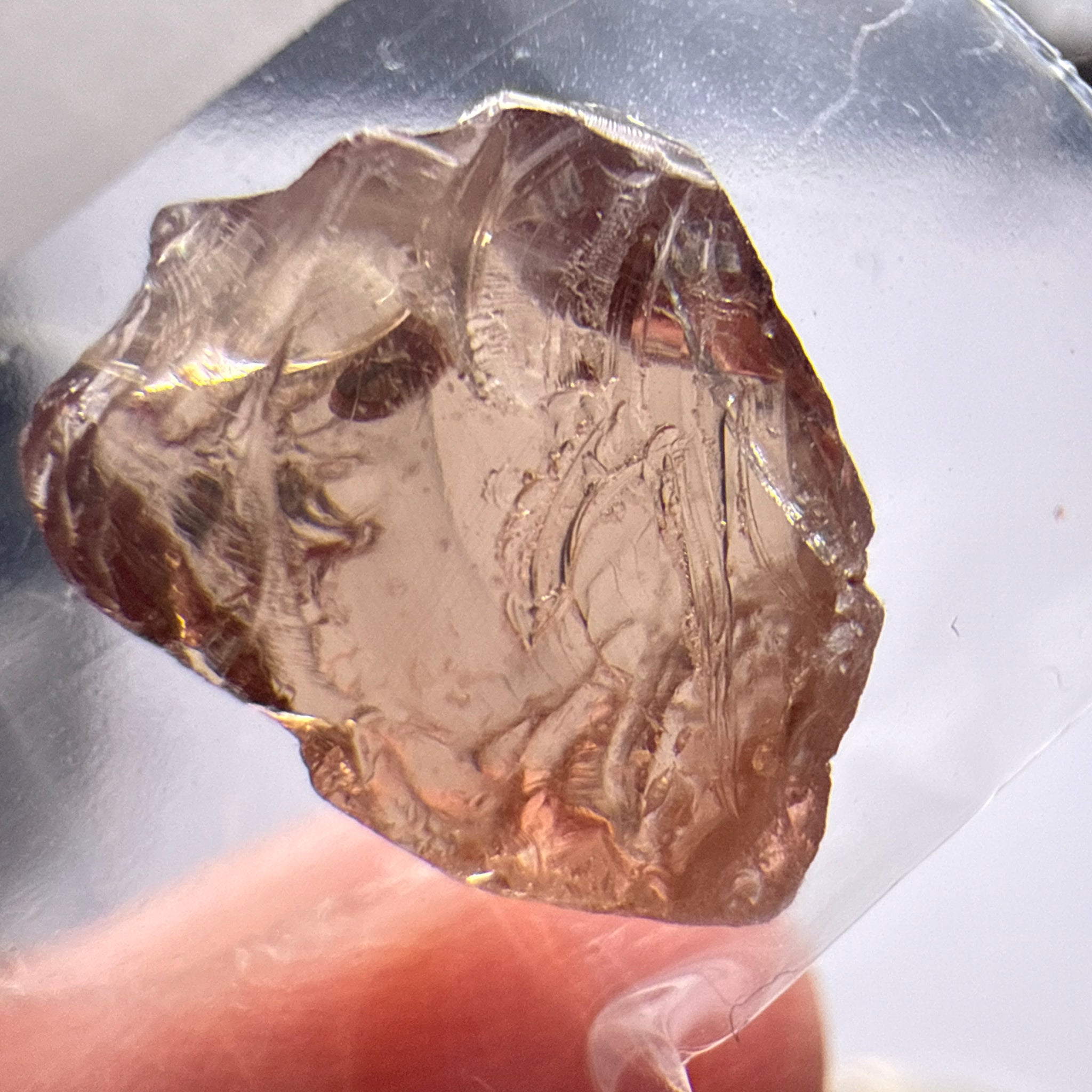 Malaya Garnet, 6.44ct, Tanzania, Untreated Unheated, inclusion on the outside, see marked circle, rest faint needles, shape flattish, see pics