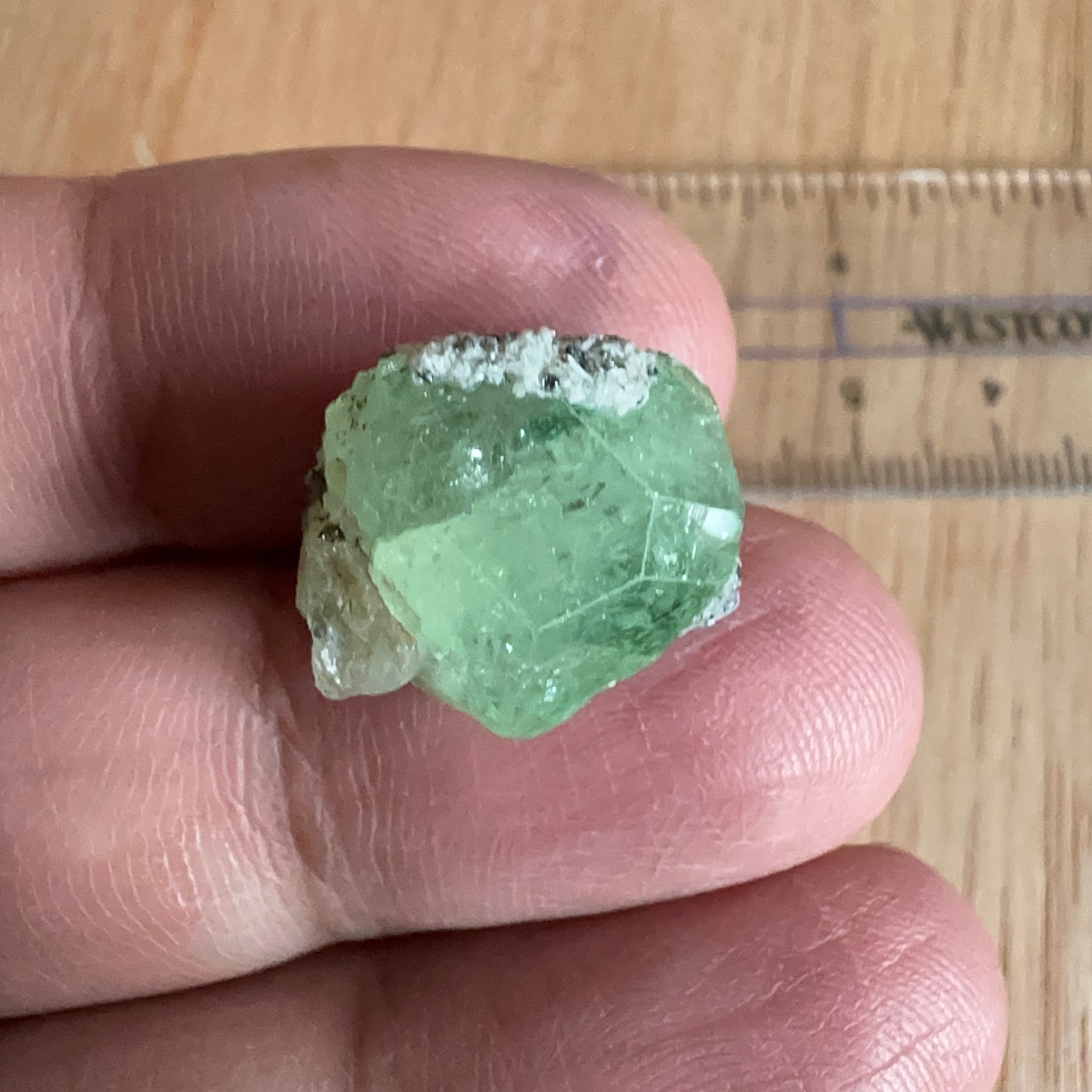 Diopside crystal on matrix, 16.03ct, Merelani, Tanzania