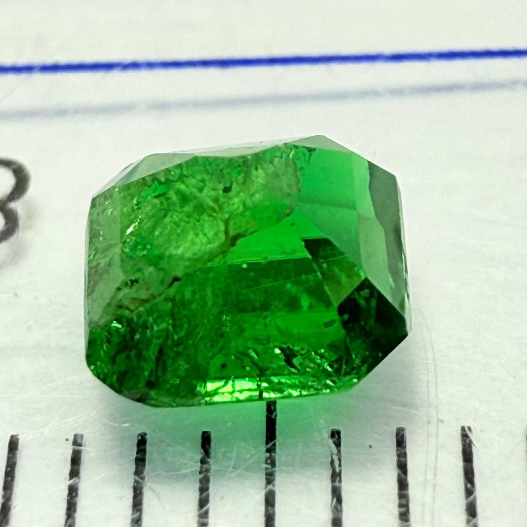 Chrome Tourmaline, 0.56ct, Landanai, Tanzania, Untreated Unheated, native cut, heavily included