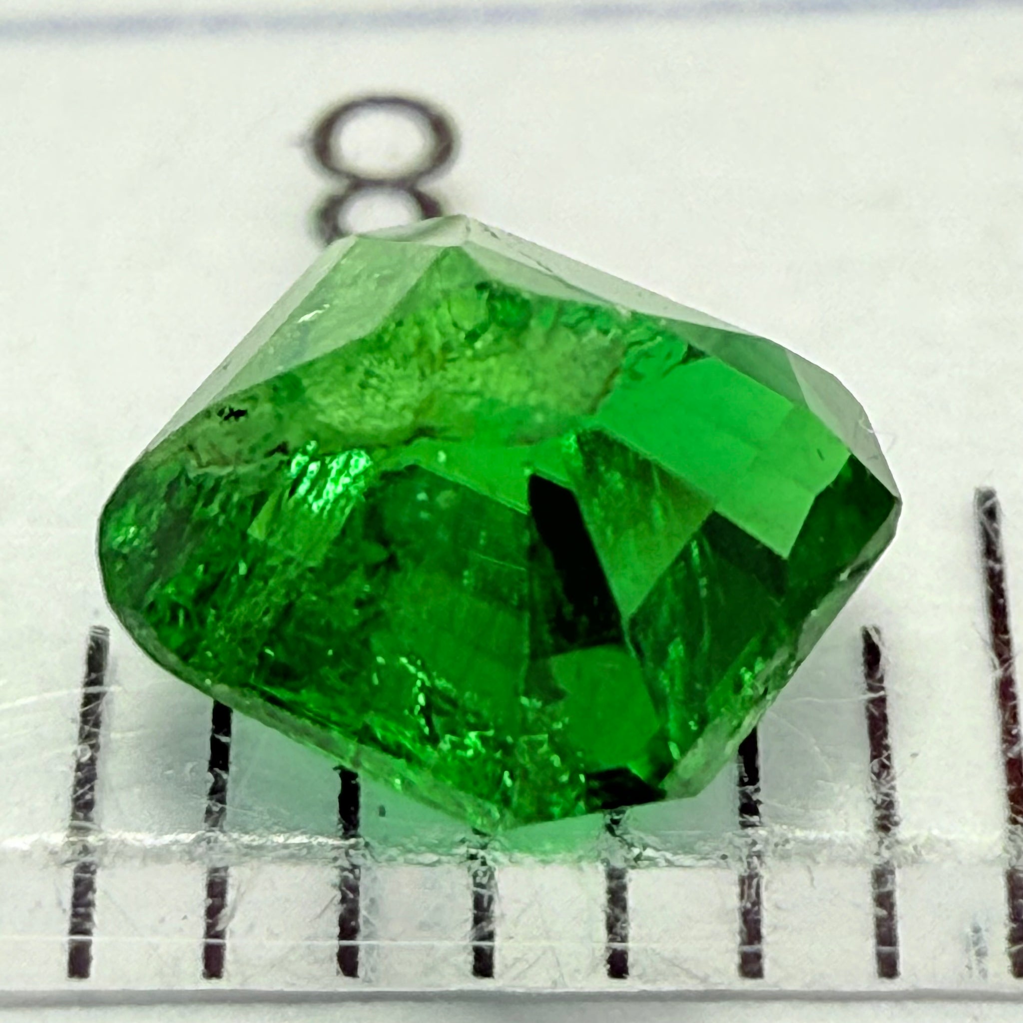 Chrome Tourmaline, 0.56ct, Landanai, Tanzania, Untreated Unheated, native cut, heavily included