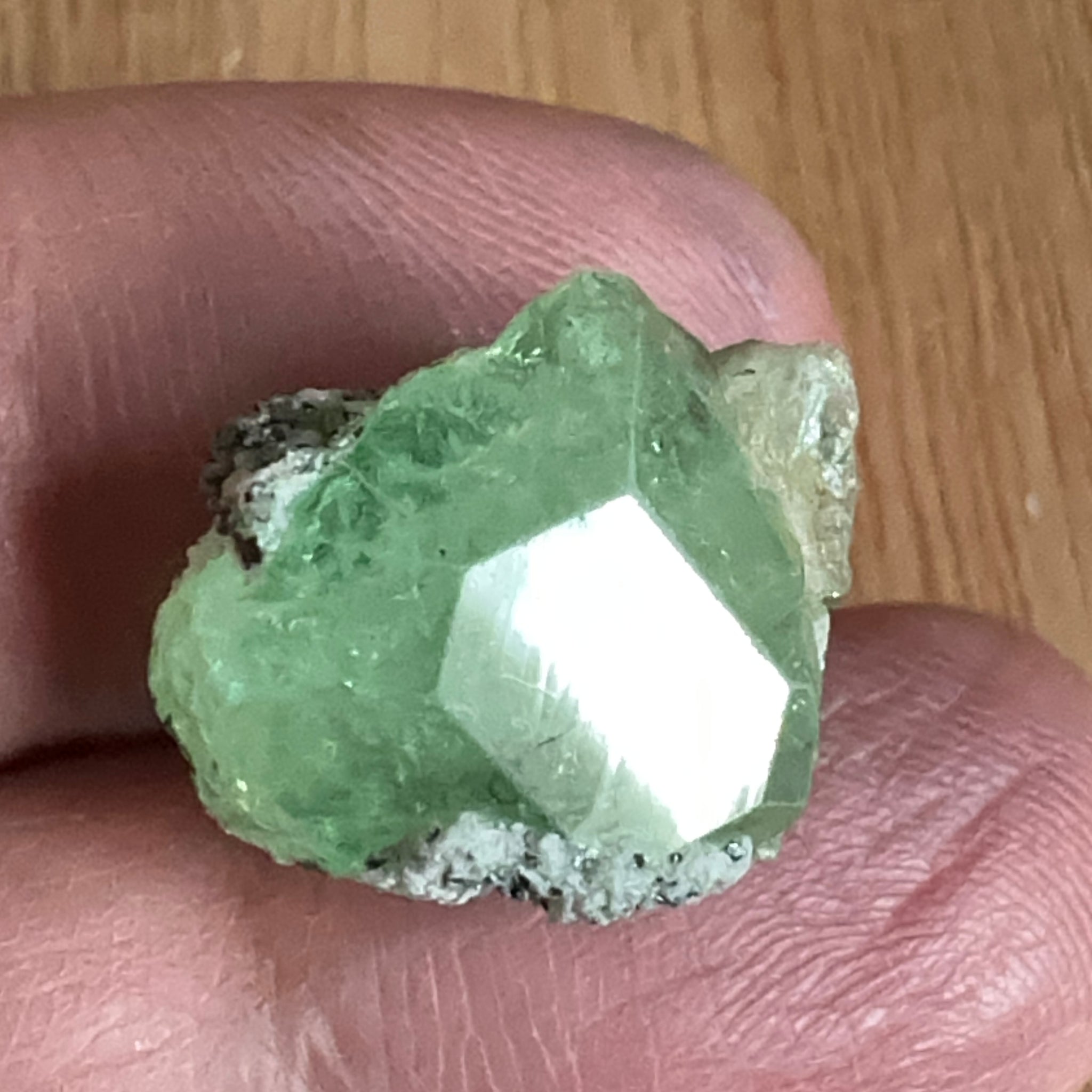 Diopside crystal on matrix, 16.03ct, Merelani, Tanzania