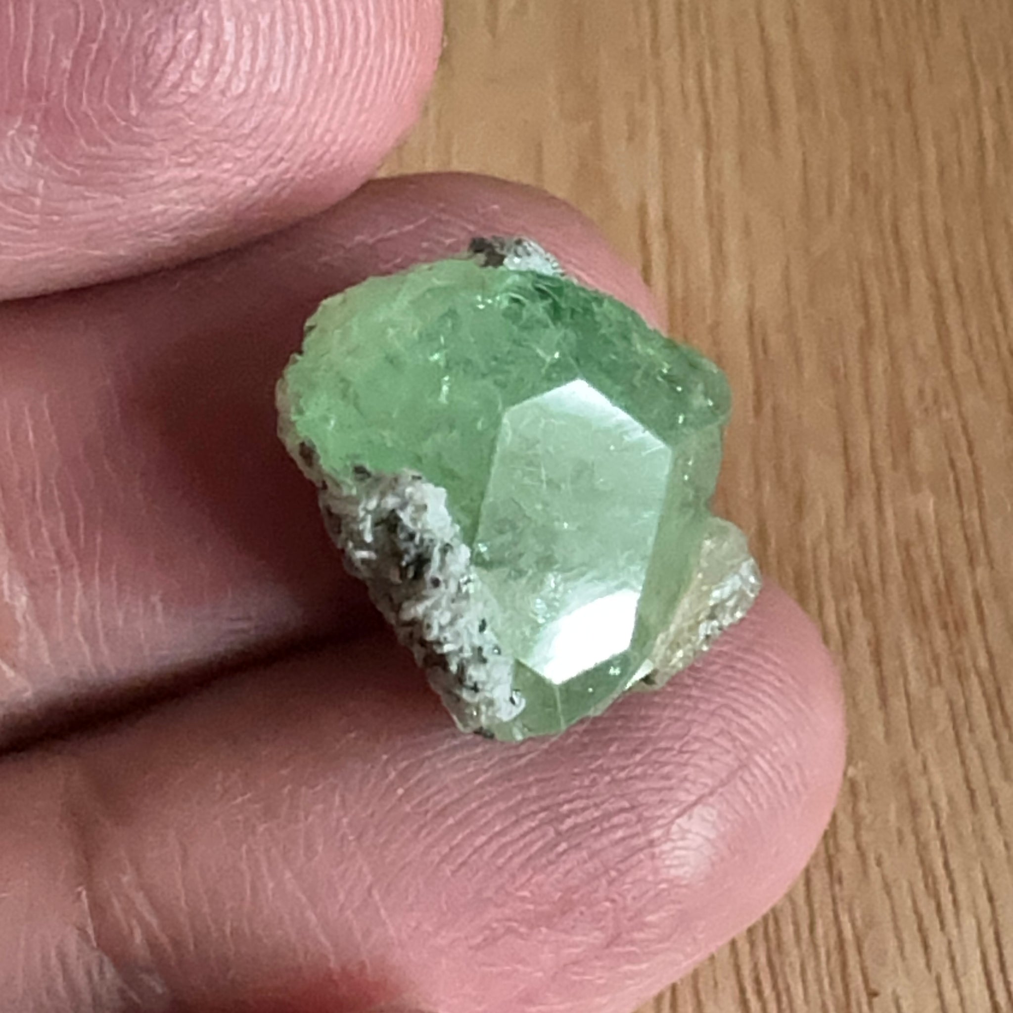 Diopside crystal on matrix, 16.03ct, Merelani, Tanzania
