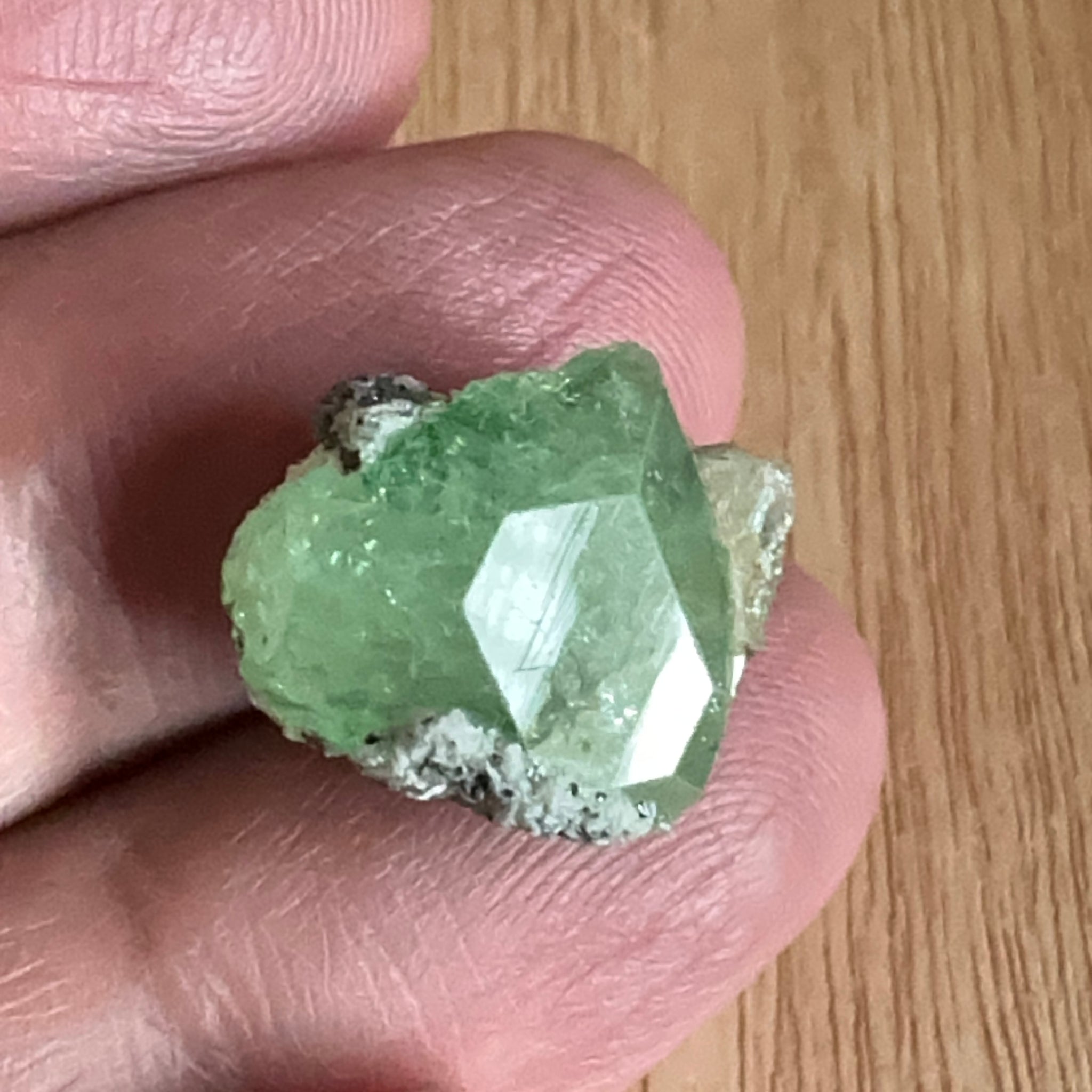 Diopside crystal on matrix, 16.03ct, Merelani, Tanzania