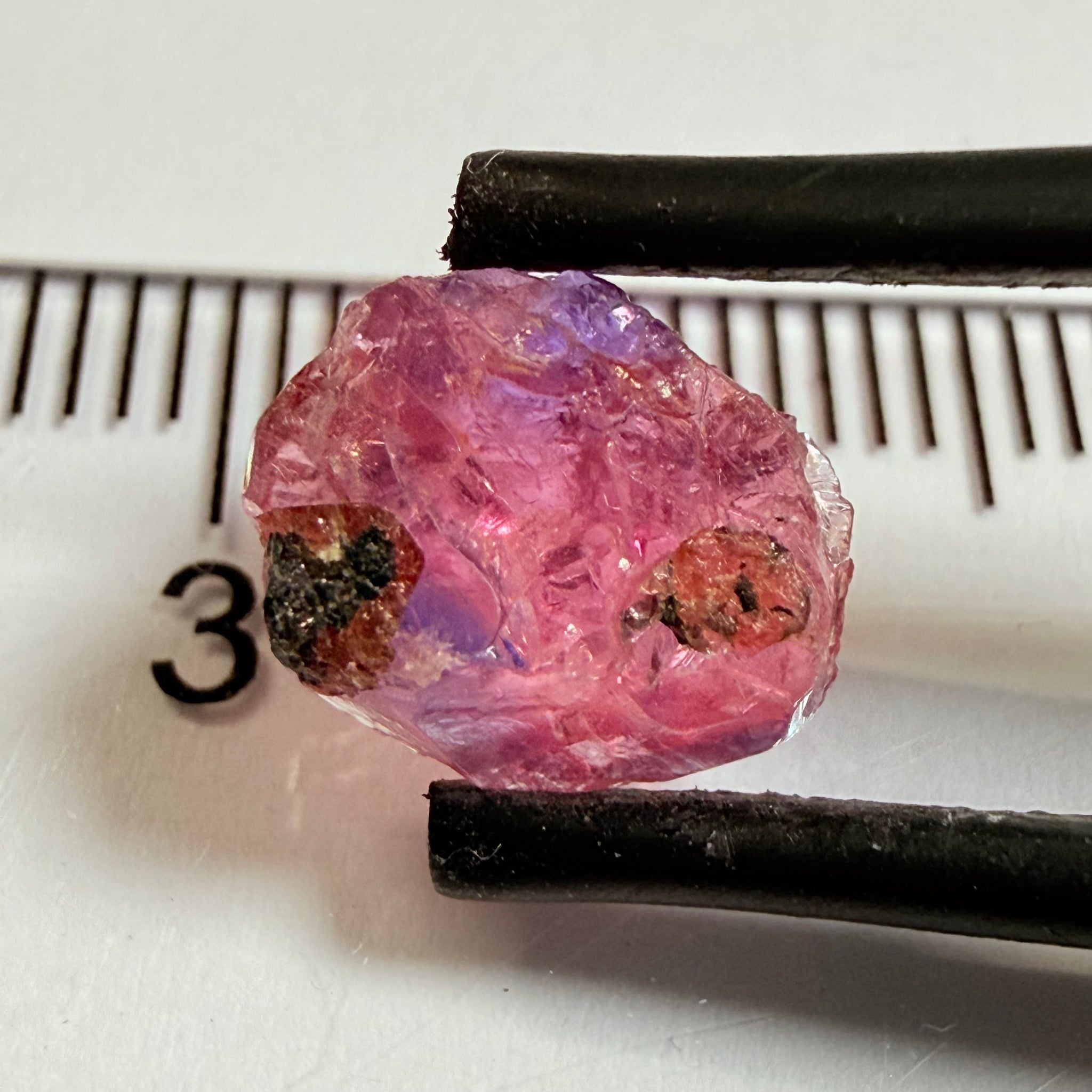 Winza Sapphire, 2.89ct, Winza, Tanzania, Untreated Unheated, flat stone, not for faceting, but great to set in jewellery as is