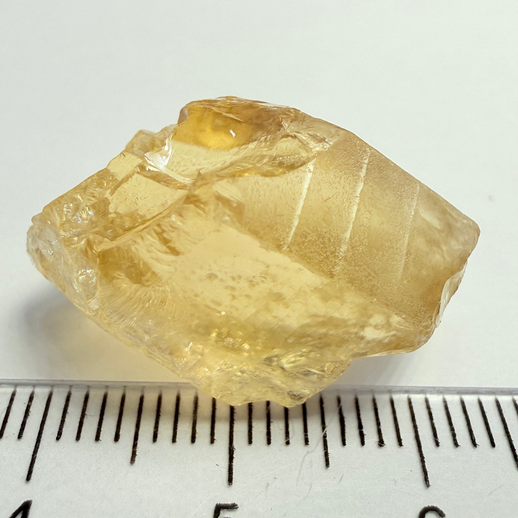 Citrine, 34.05ct, Zambia, Untreated Unheated, slight inclusion on the outside that will need to be removed before faceting, rest VVS-IF