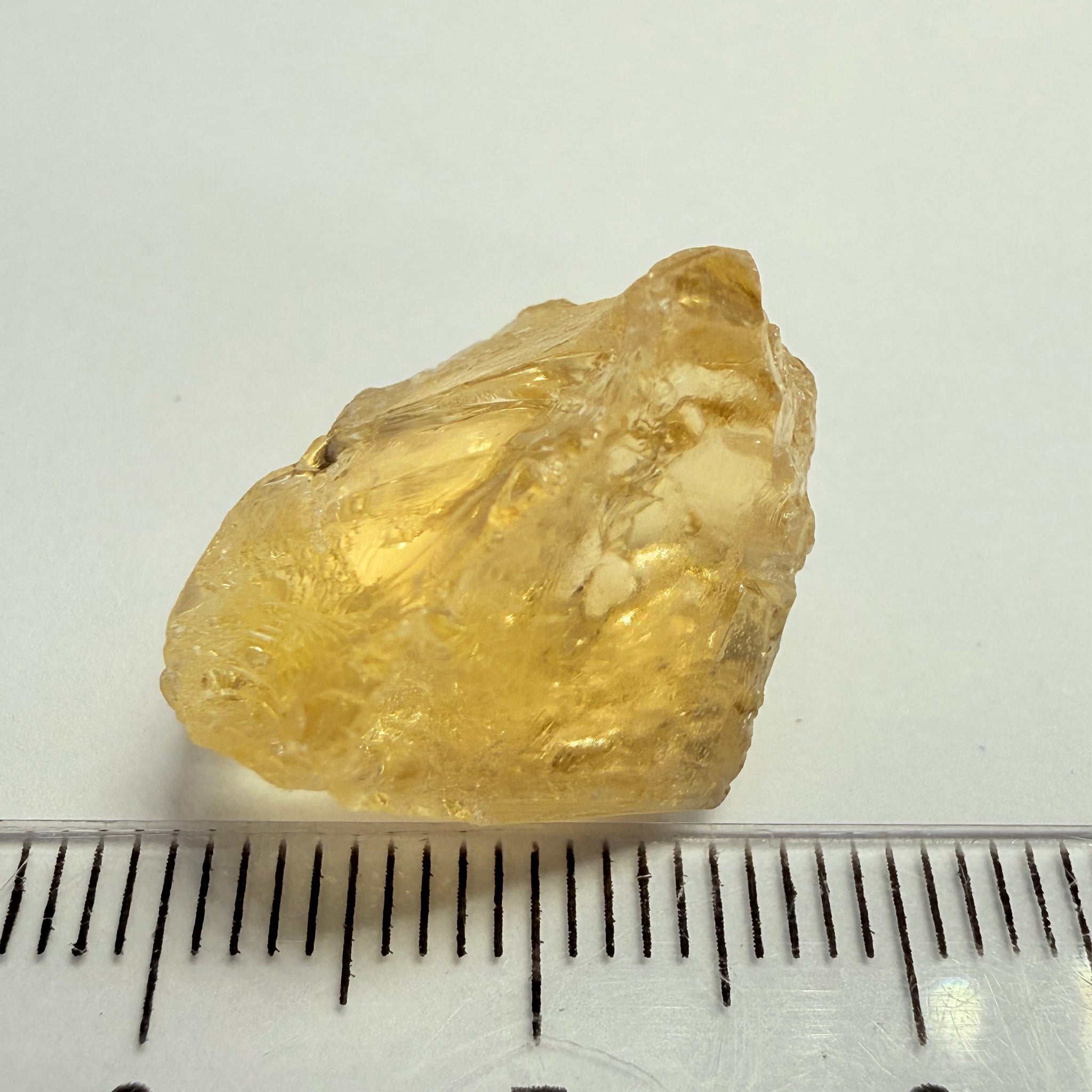 Citrine, 21.95ct, Zambia, Untreated Unheated, slight inclusion on the outside that will need to be removed before faceting, rest VVS-IF
