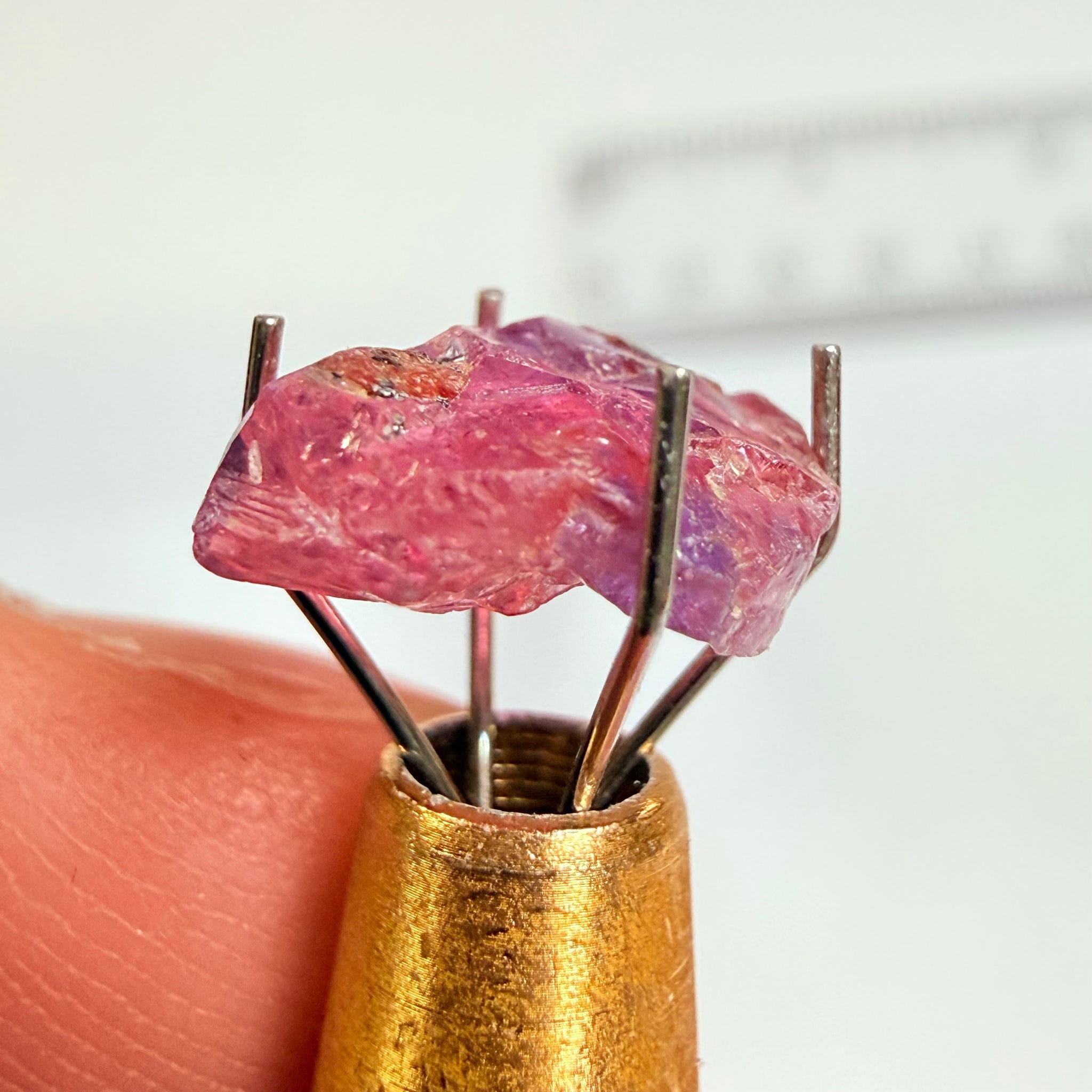 Winza Sapphire, 2.89ct, Winza, Tanzania, Untreated Unheated, flat stone, not for faceting, but great to set in jewellery as is